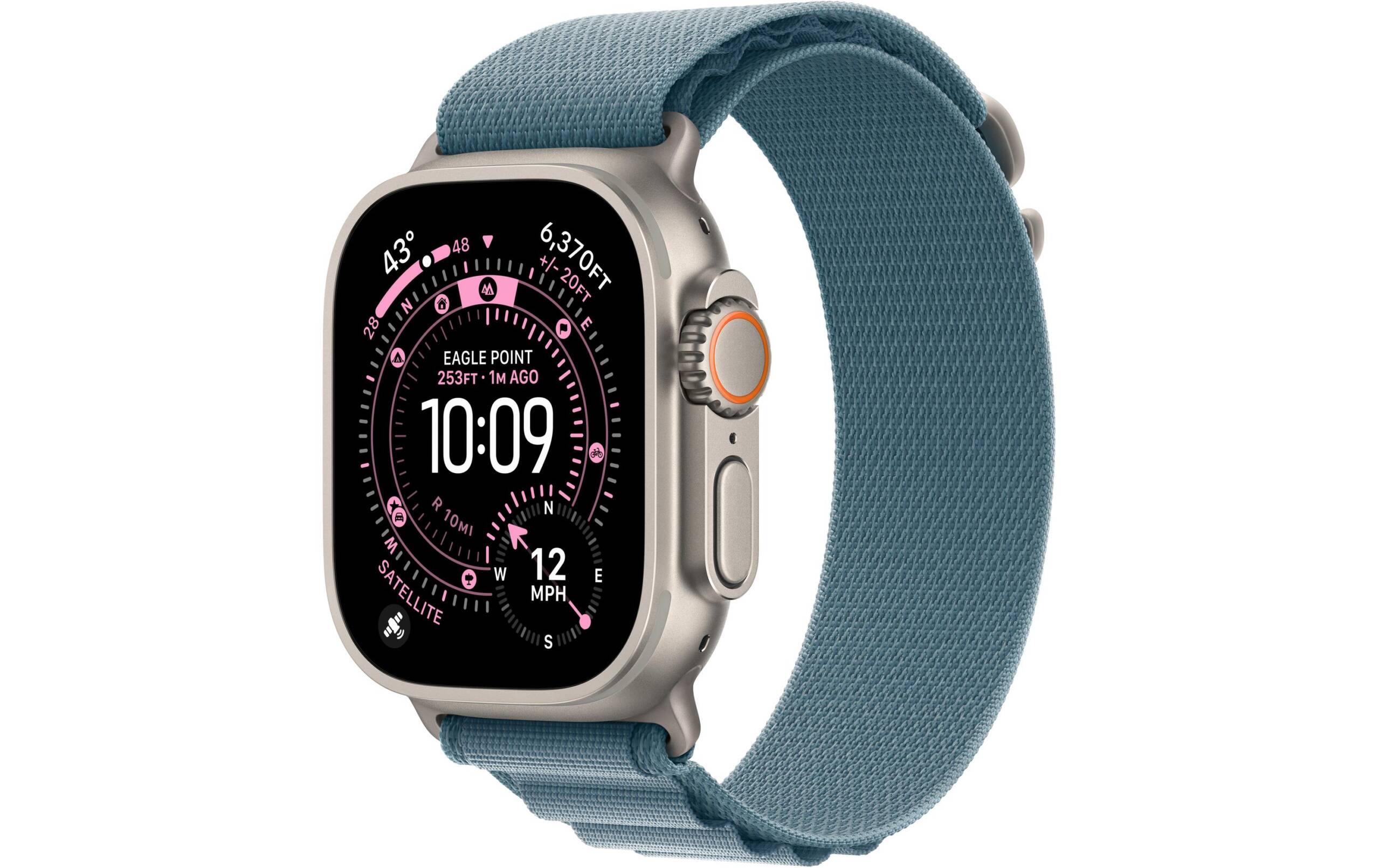 Apple Watch Ultra 3 2025 Natural Titanium mit Light Blue Alpine Loop - Small