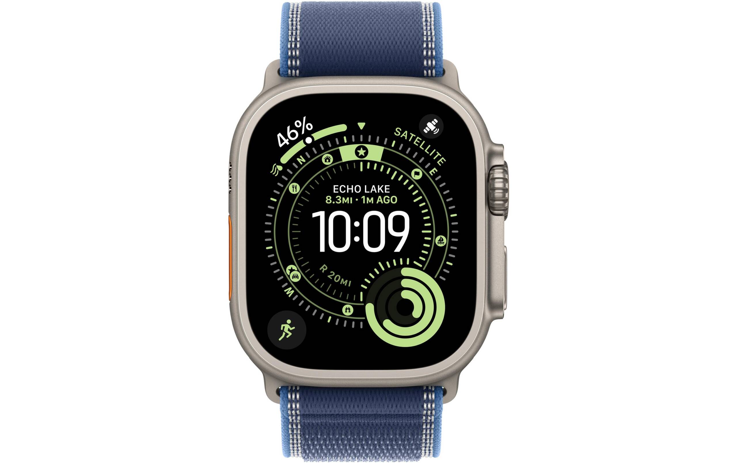Apple Watch Ultra 3 Natural Titanium Blue/Bright Trail Loop S/M – Bild 3