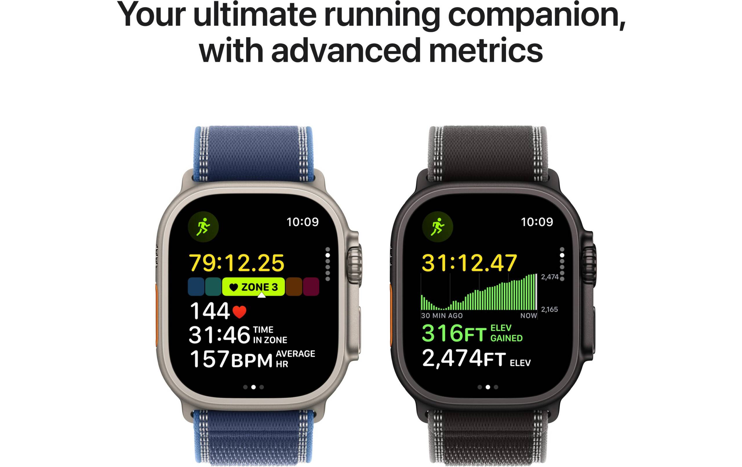Apple Watch Ultra 3 Natural Titanium Blue/Bright Trail Loop S/M – Bild 6