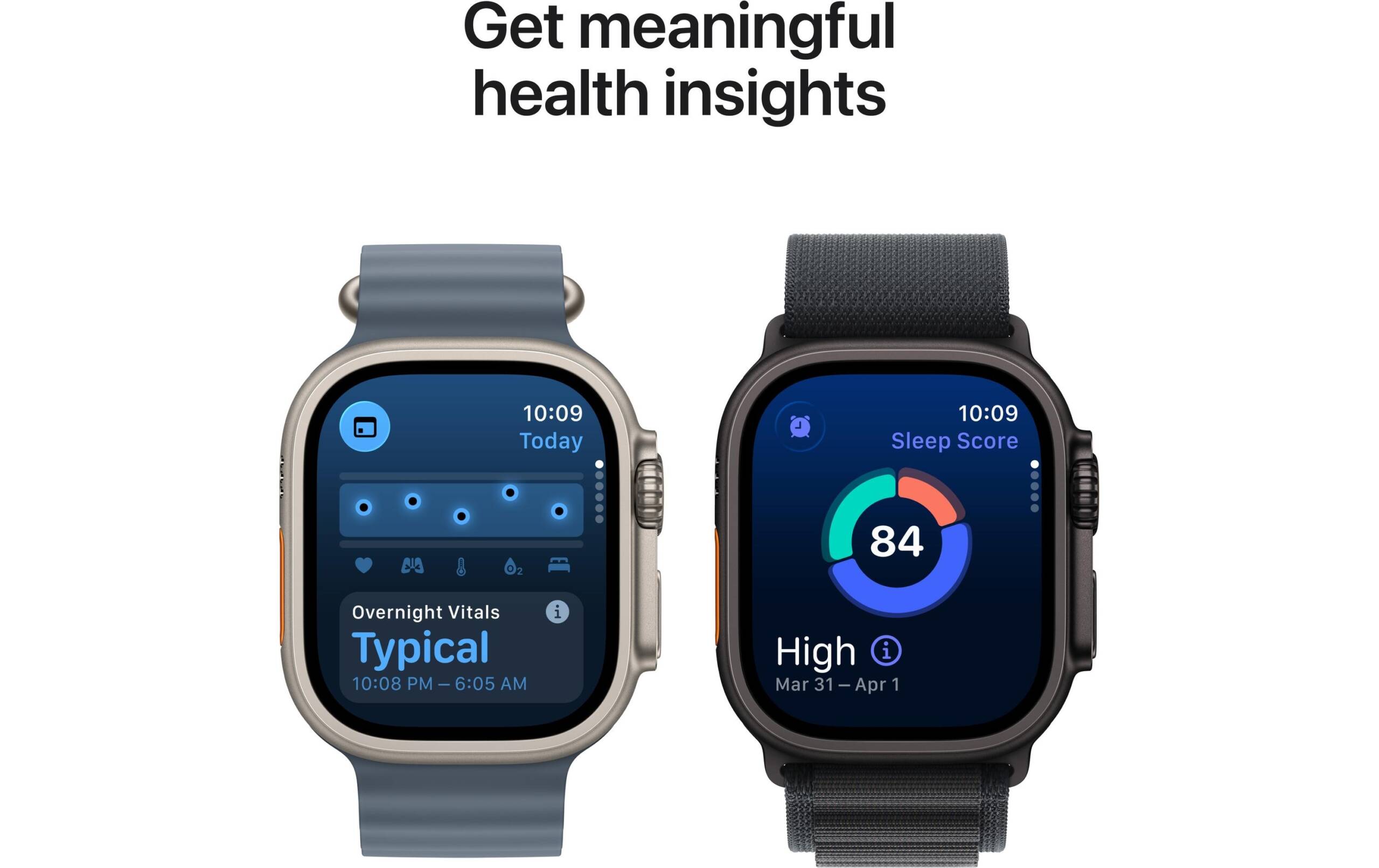 Apple Watch Ultra 3 Natural Titanium Blue/Bright Trail Loop S/M – Bild 8