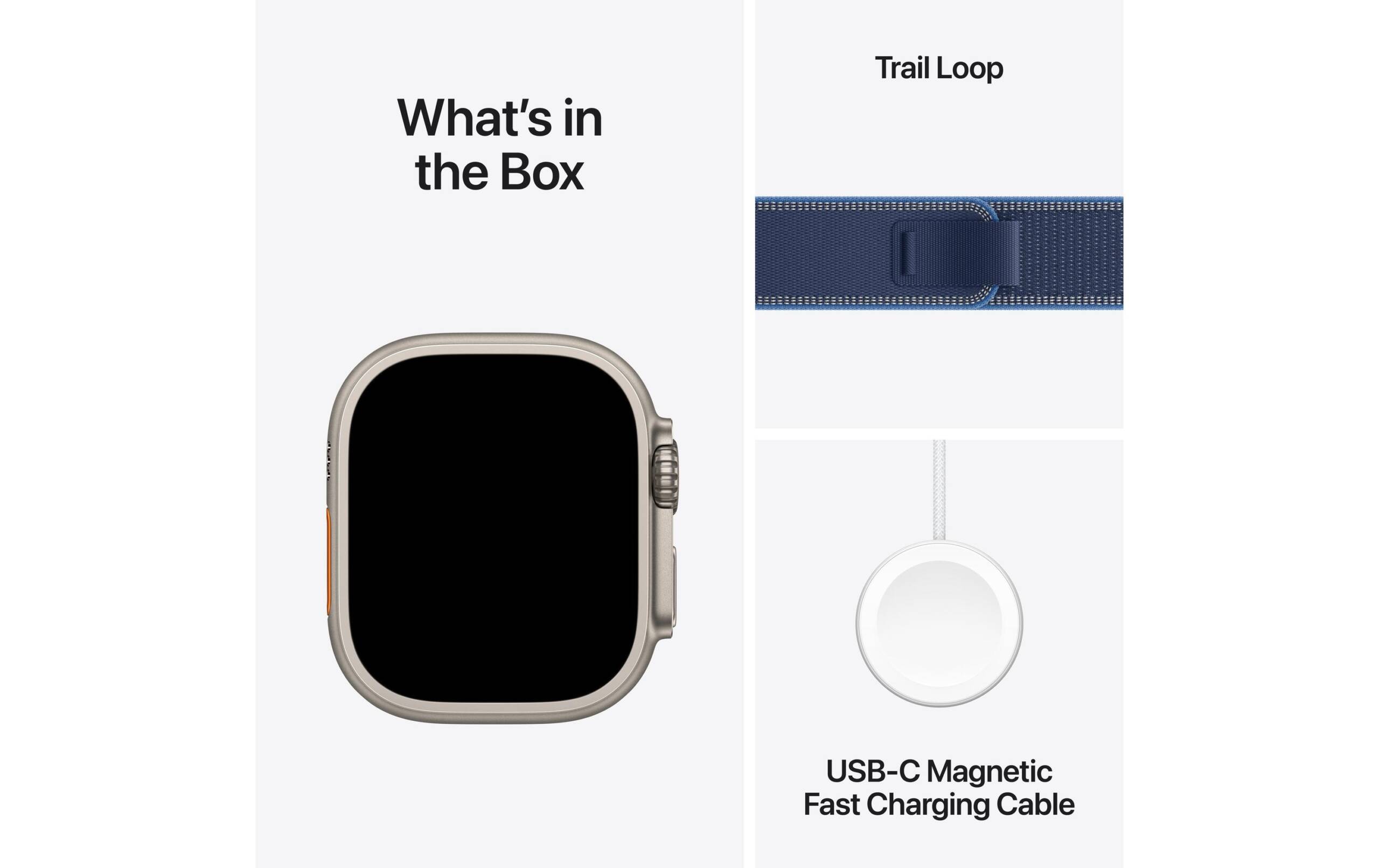 Apple Watch Ultra 3 Natural Titanium Blue/Bright Trail Loop S/M – Bild 9