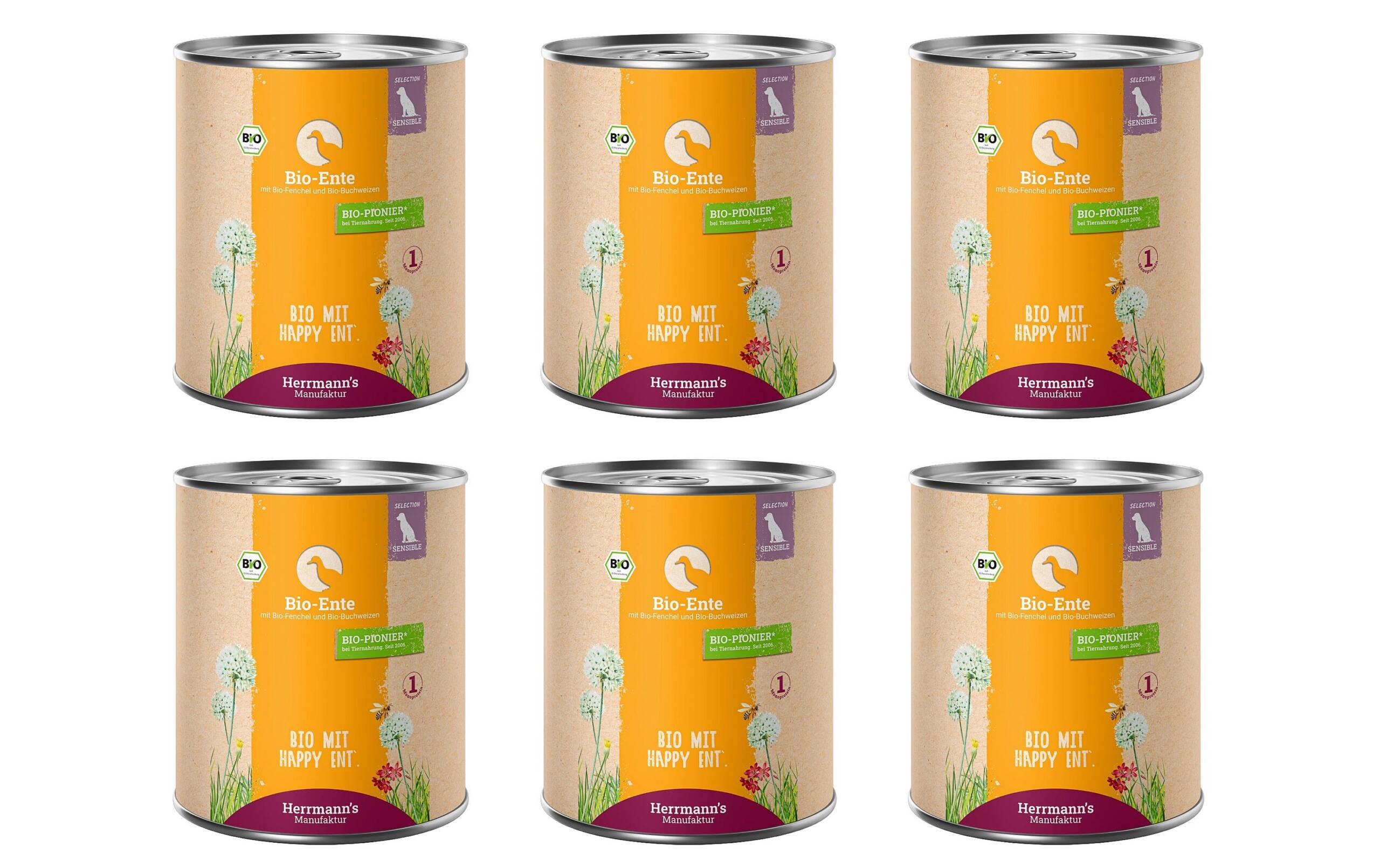 Herrmanns Bio-Ente Sensible 6x800g KIT