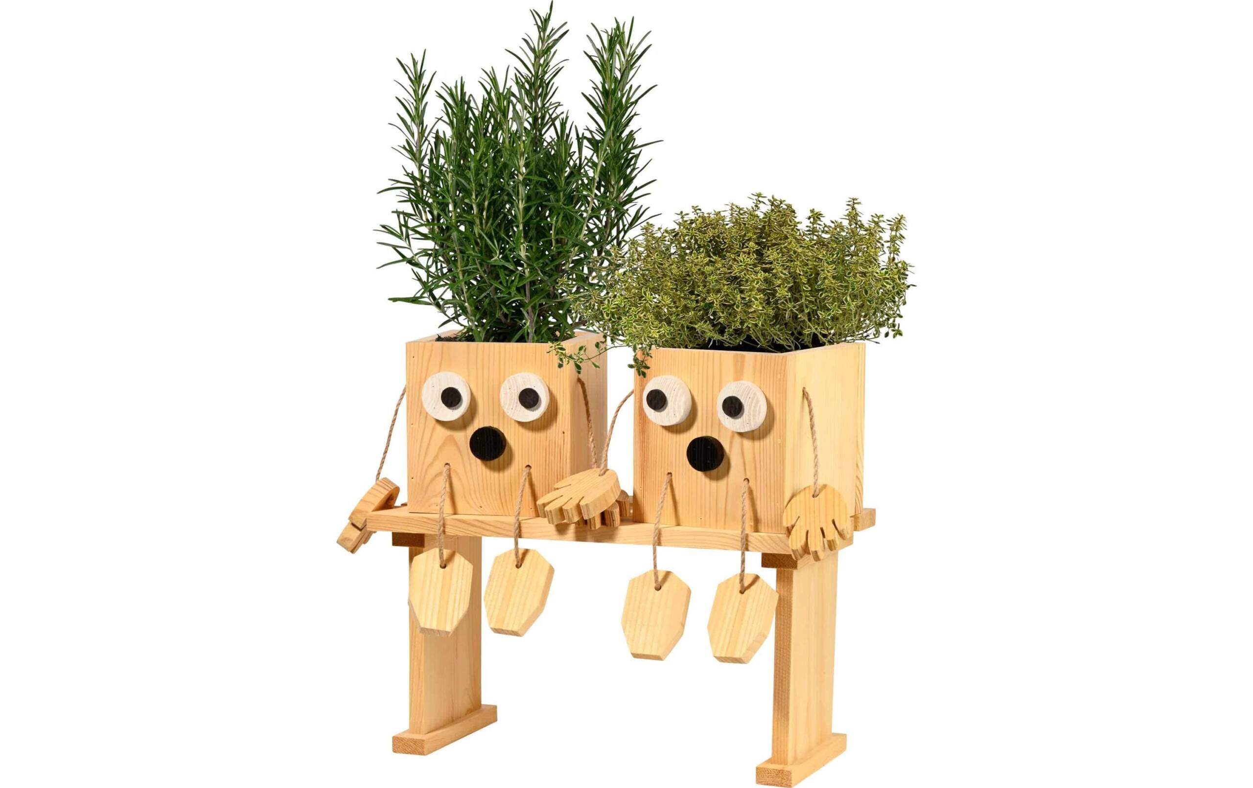 Kräuterschwestern Laura & Lisa aus Holz