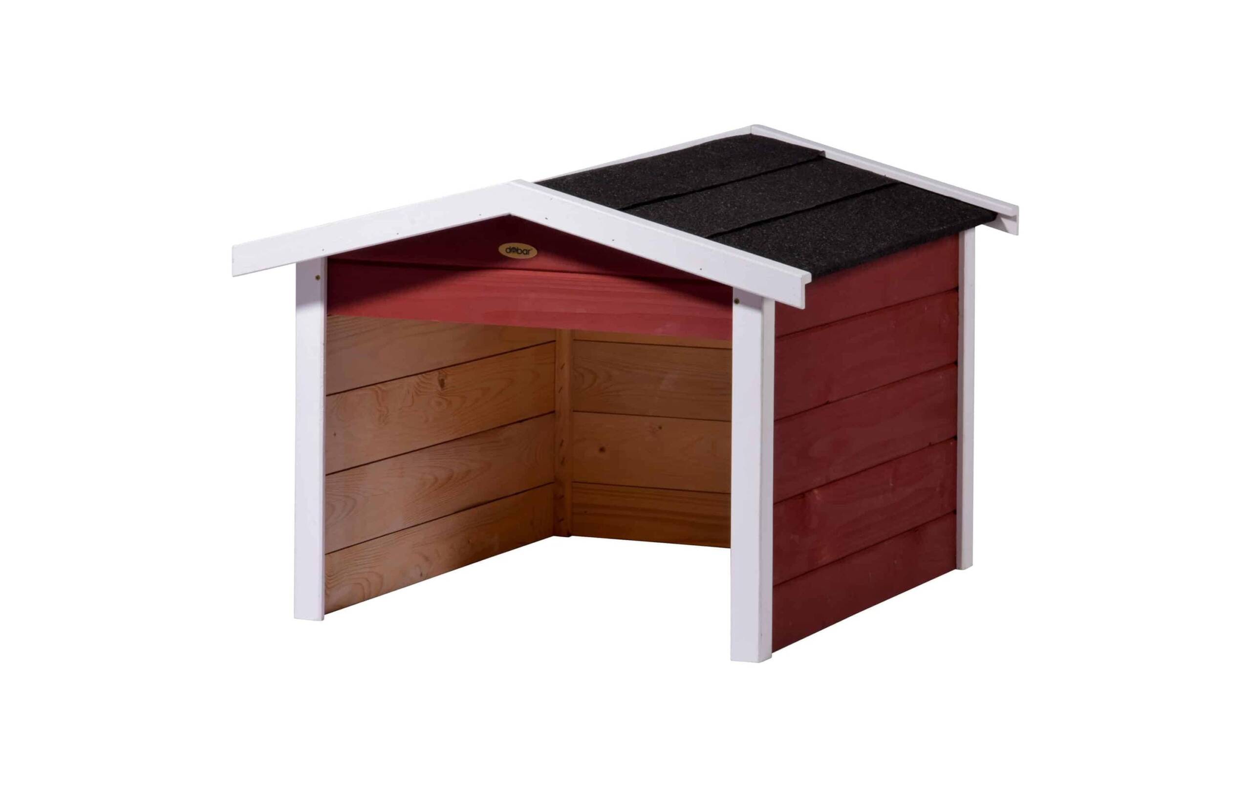Mährobotergarage Oslo Spitzdach, rot aus Holz