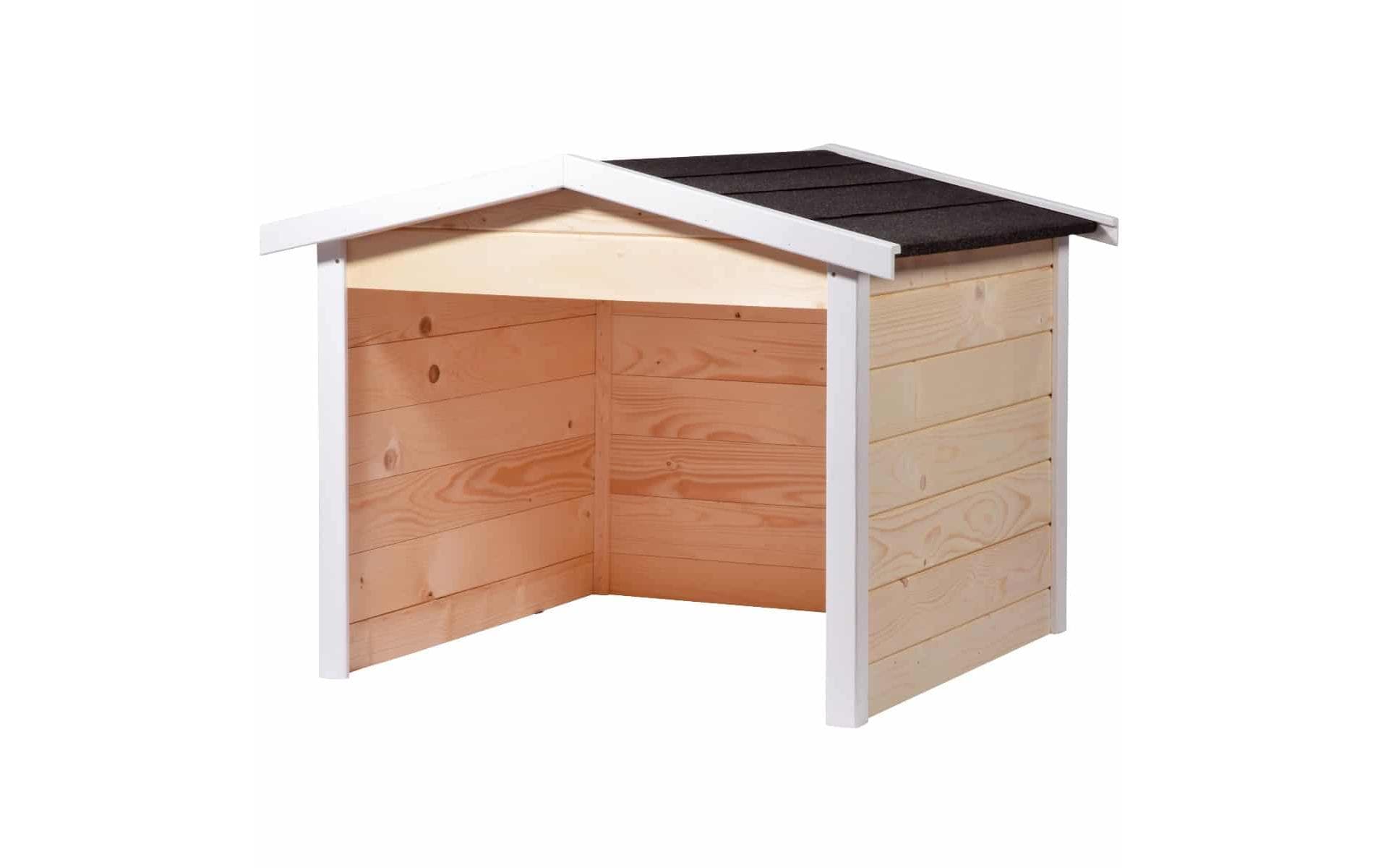 Mährobotergarage Oslo Spitzdach, natur aus Holz