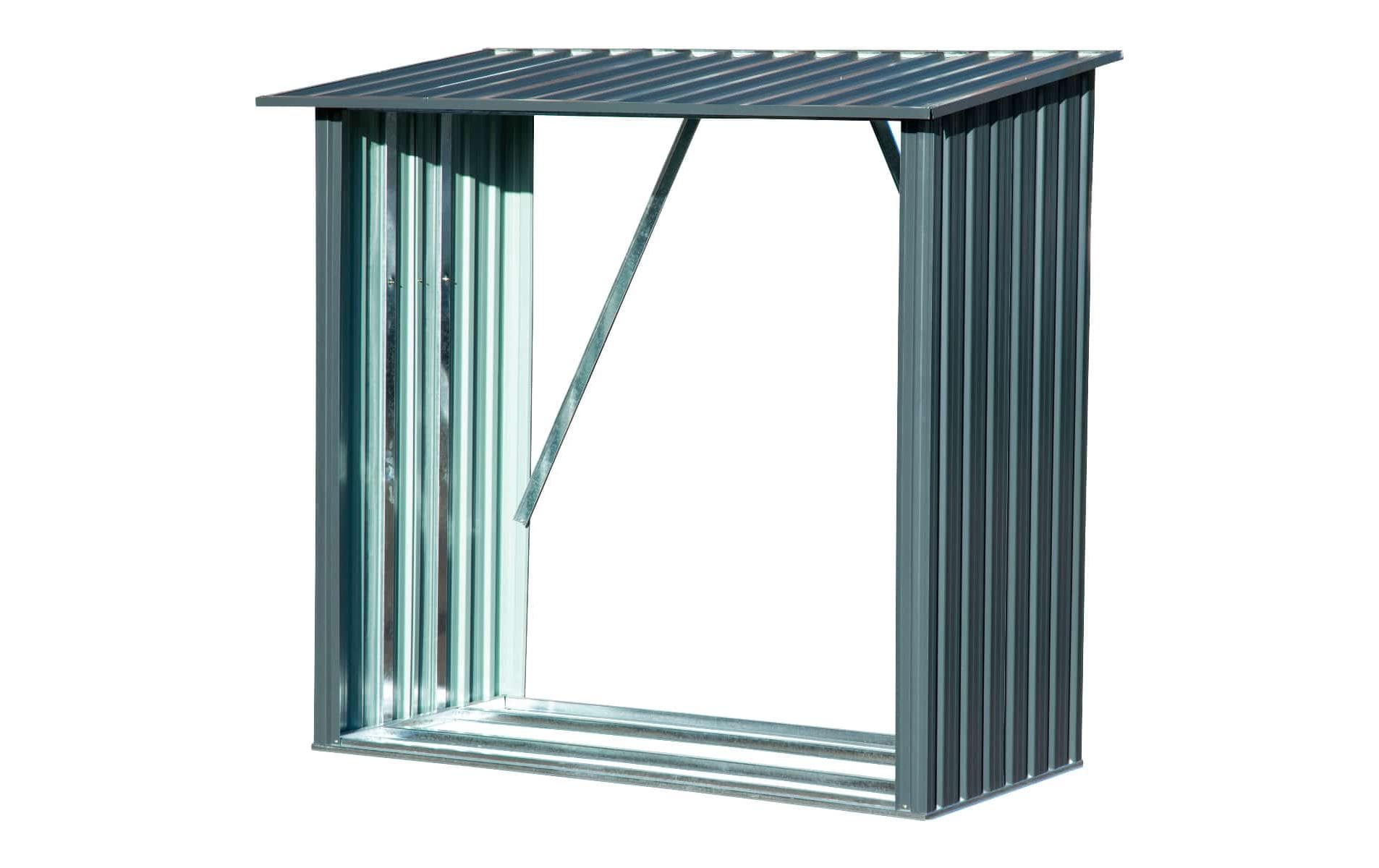 Kaminholzregal Madera Metall, Anthrazit Brennholzunterstand