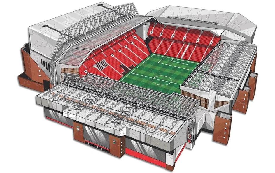 Liverpool FC - Anfield Stadium Holz Puzzle Grösse S (150 Teile)