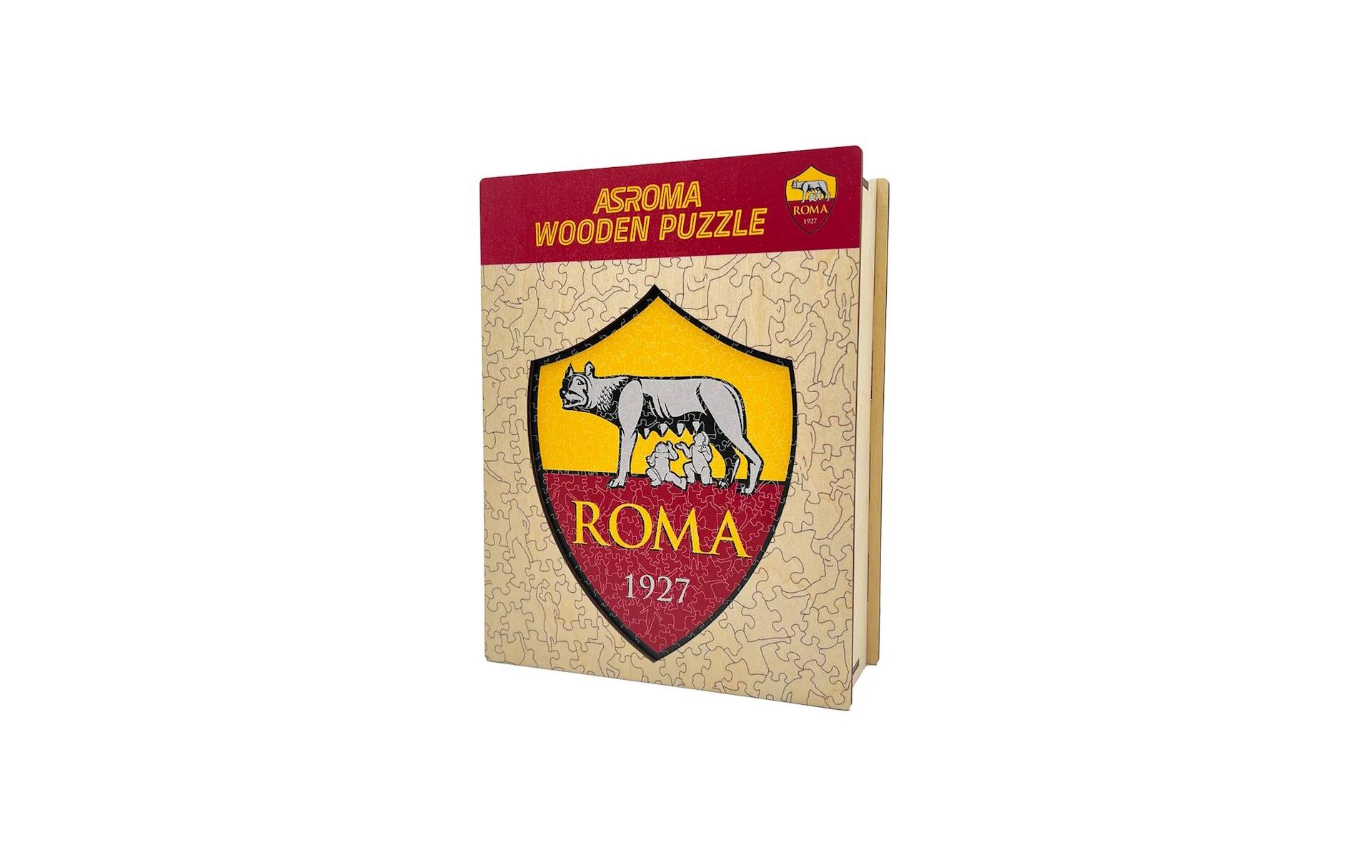 AS Roma -Logo Holz Puzzle Grösse S (150 Teile)