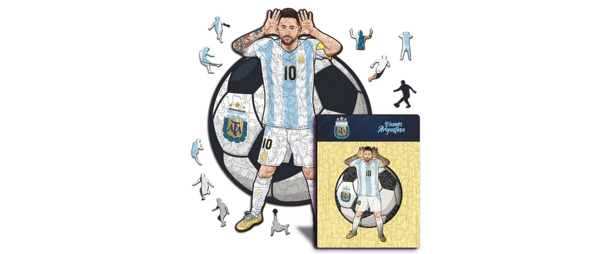 Lionel Messi (Argentina) Holz Puzzle Grösse S (150 Teile)
