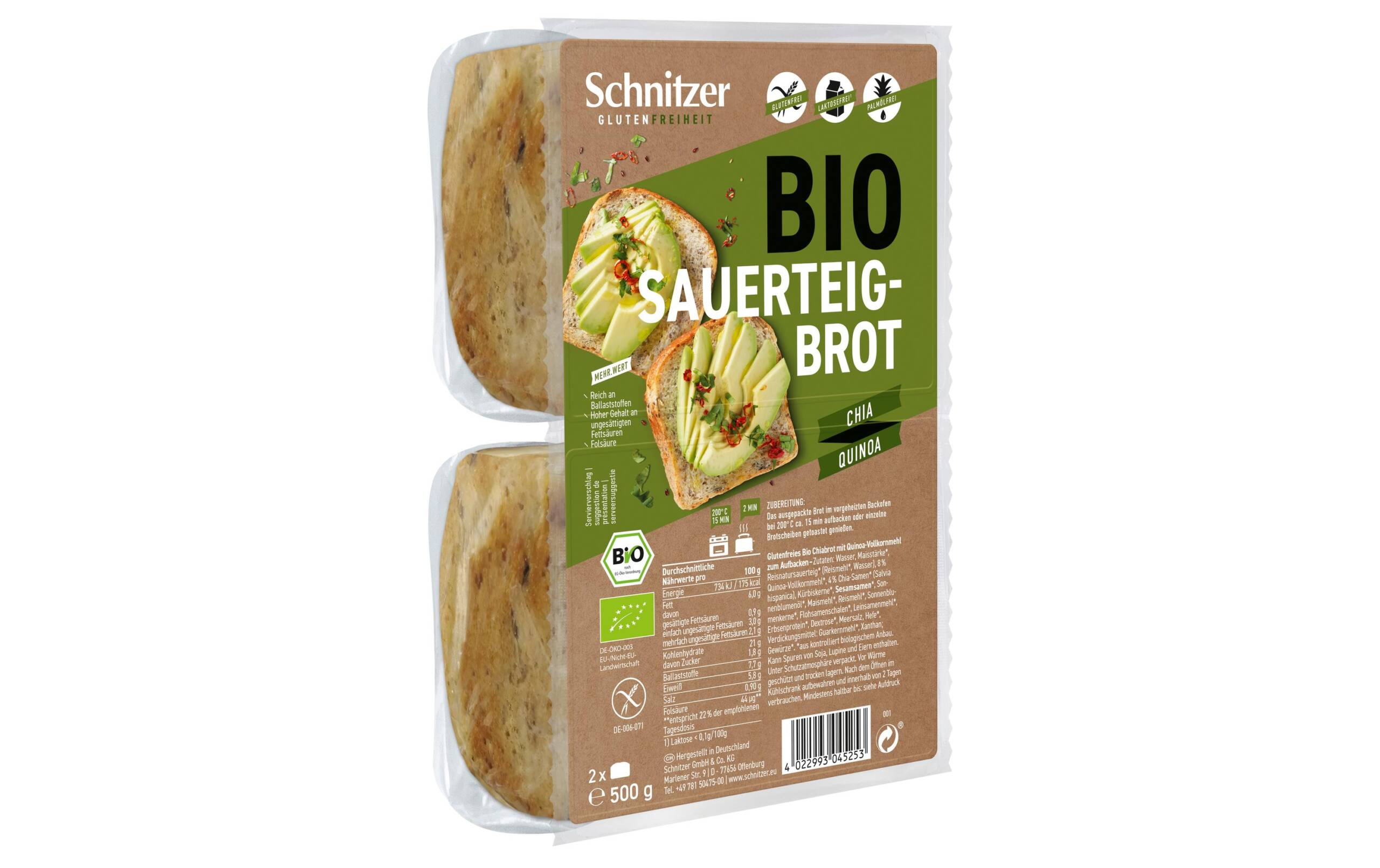 Bio Sauerteigbrot Chia & Quinoa 500 g