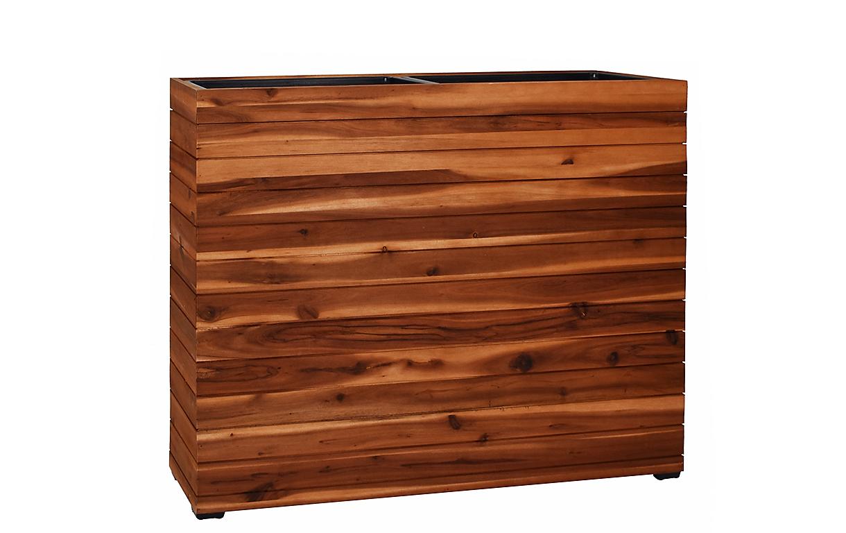 Pflanztrog mit 2 PP - Einsätzen 80.5x21xH62 cm