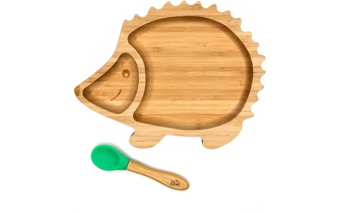 Kleinfuchs Kinderteller Igel Grün Bambus Geschirr Set