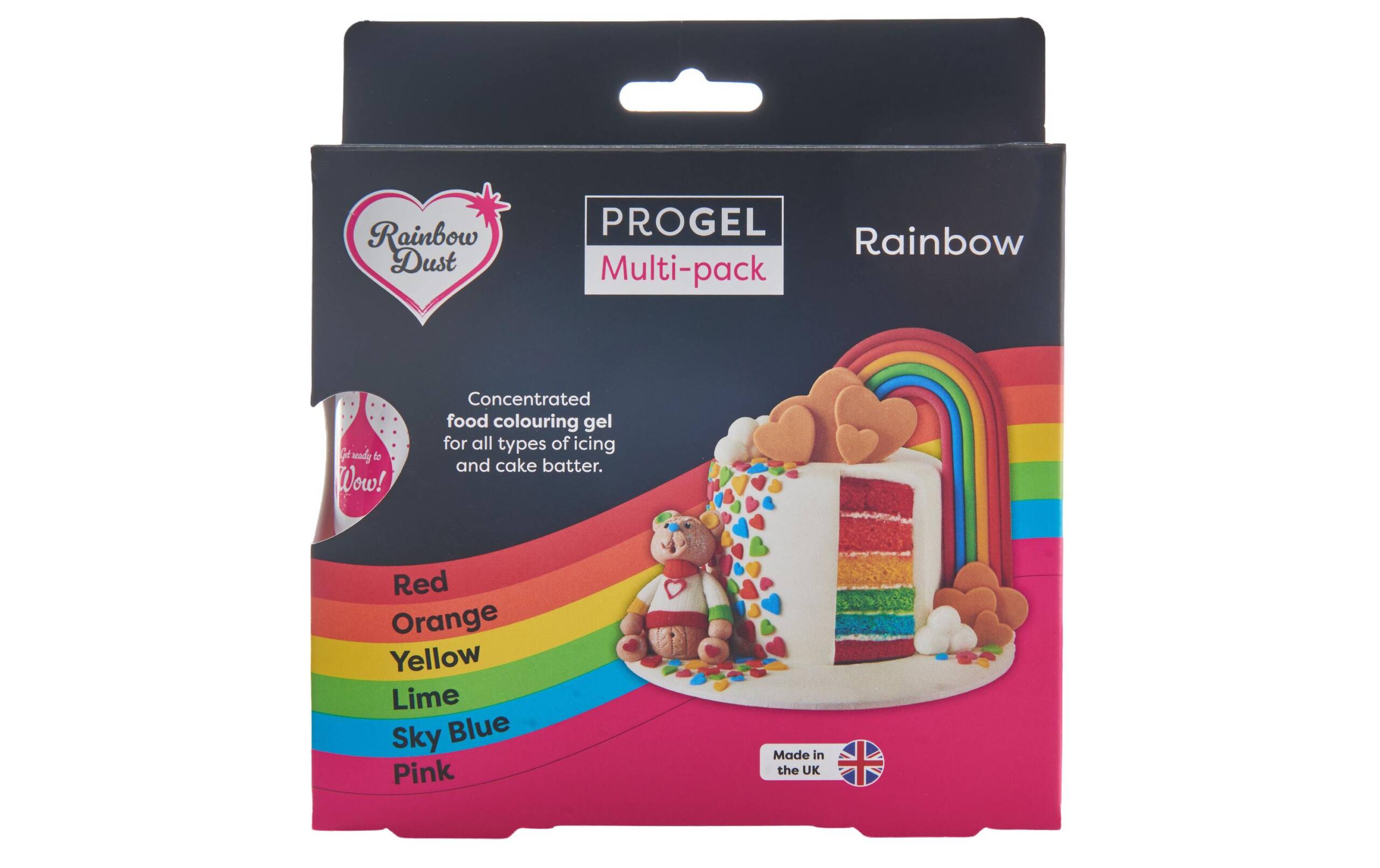 ProGel Lebensmittelfarben Set Regenbogen 6 x 25 g