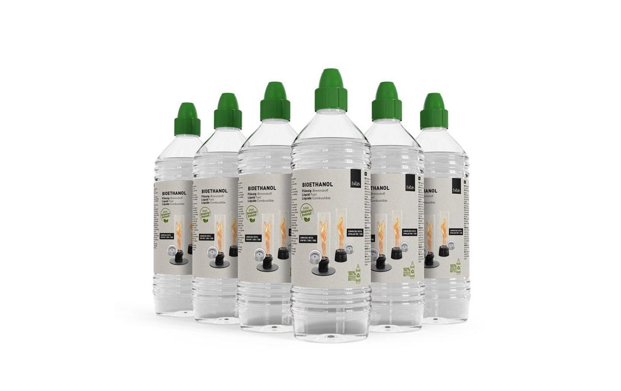 höfats Bioethanol Flüssig-Brennstoff 1l Flasche | 6er-Pack