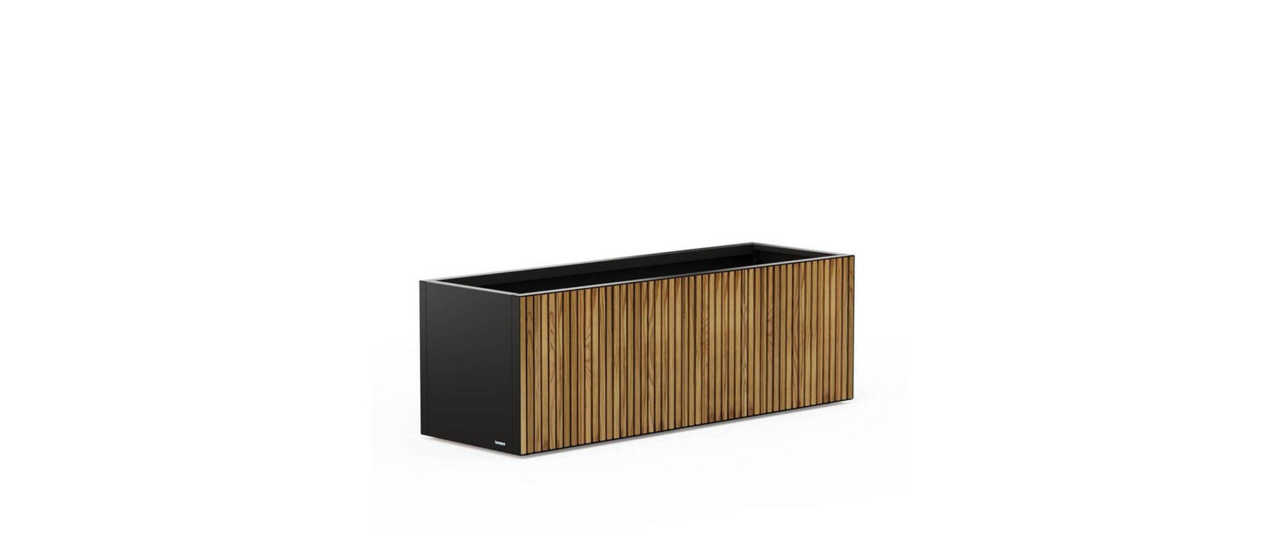 Deko Pflanzkübel 150x50x50cm Schwarz