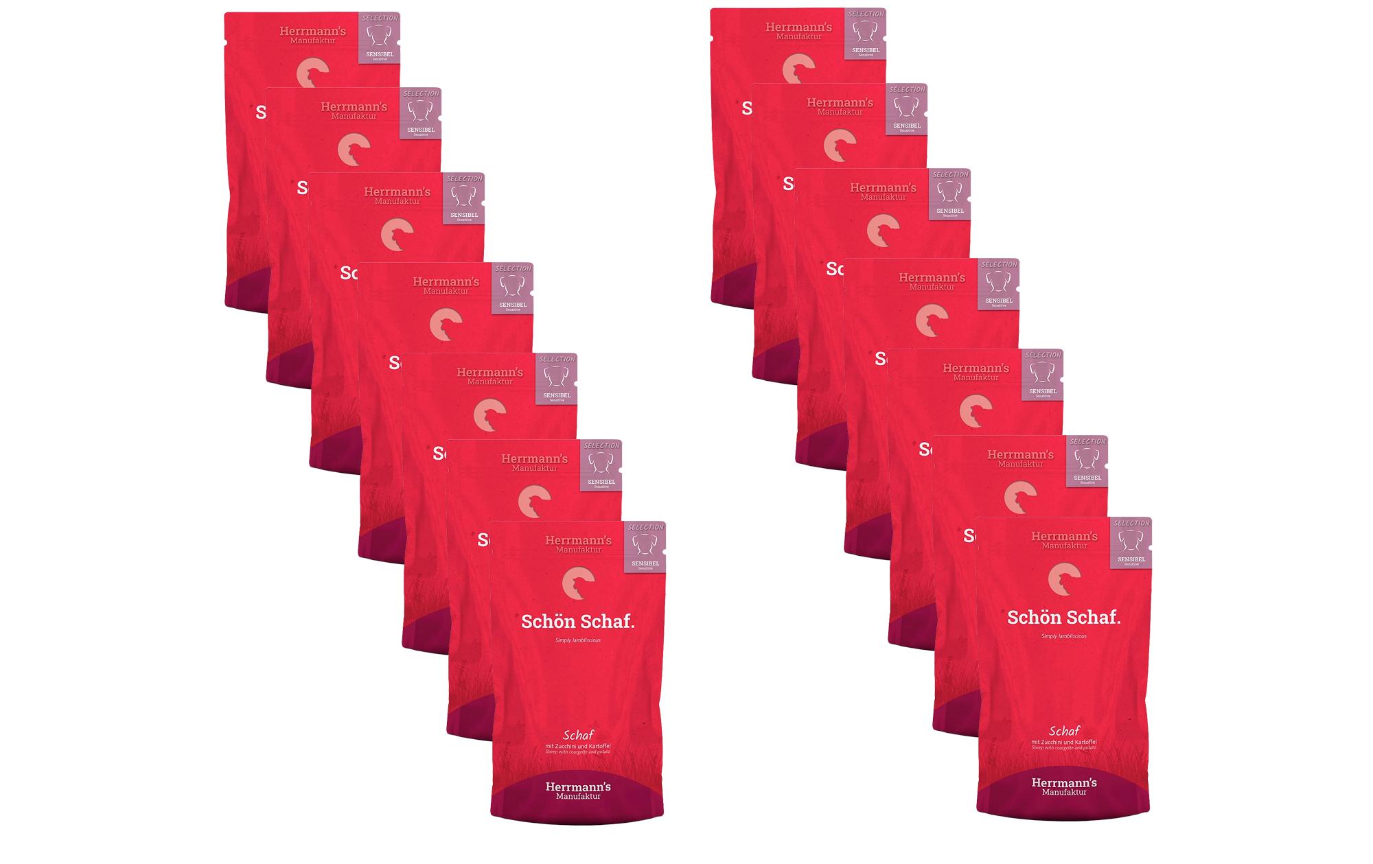 Herrmanns Dog Adult Sens. Schaf Zucchini 14x150g