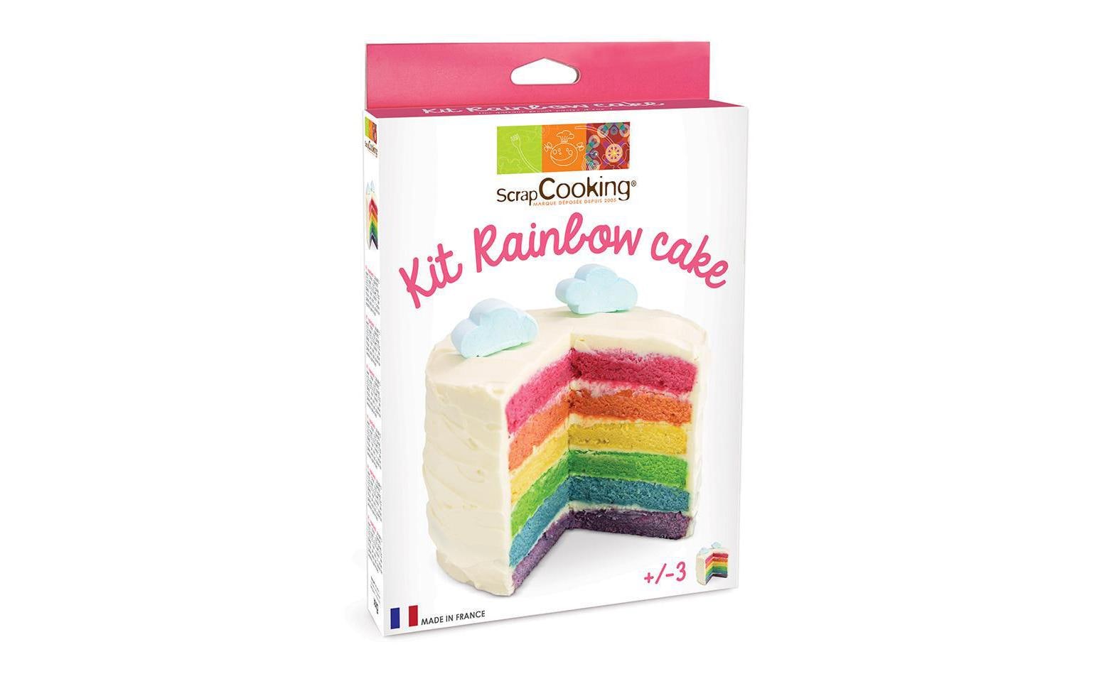 ScrapCooking Set Regenbogen Cake 4 Farbpulver