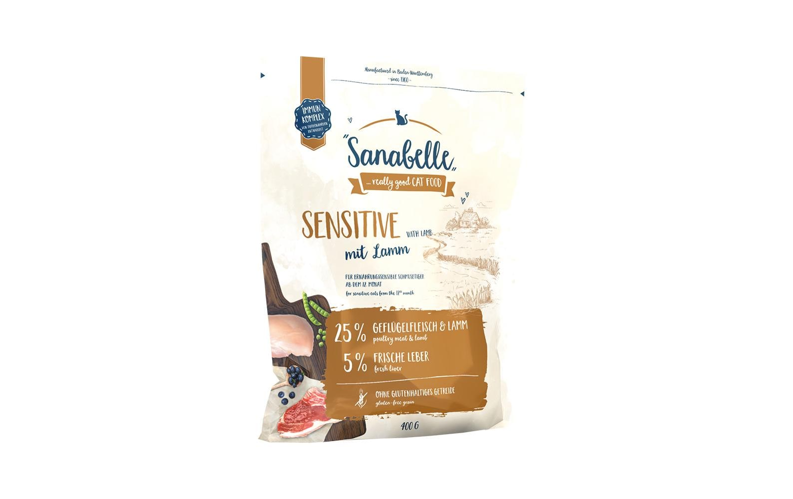 Sanabelle Trockenfutter Sensitive mit Lamm, 0.4kg