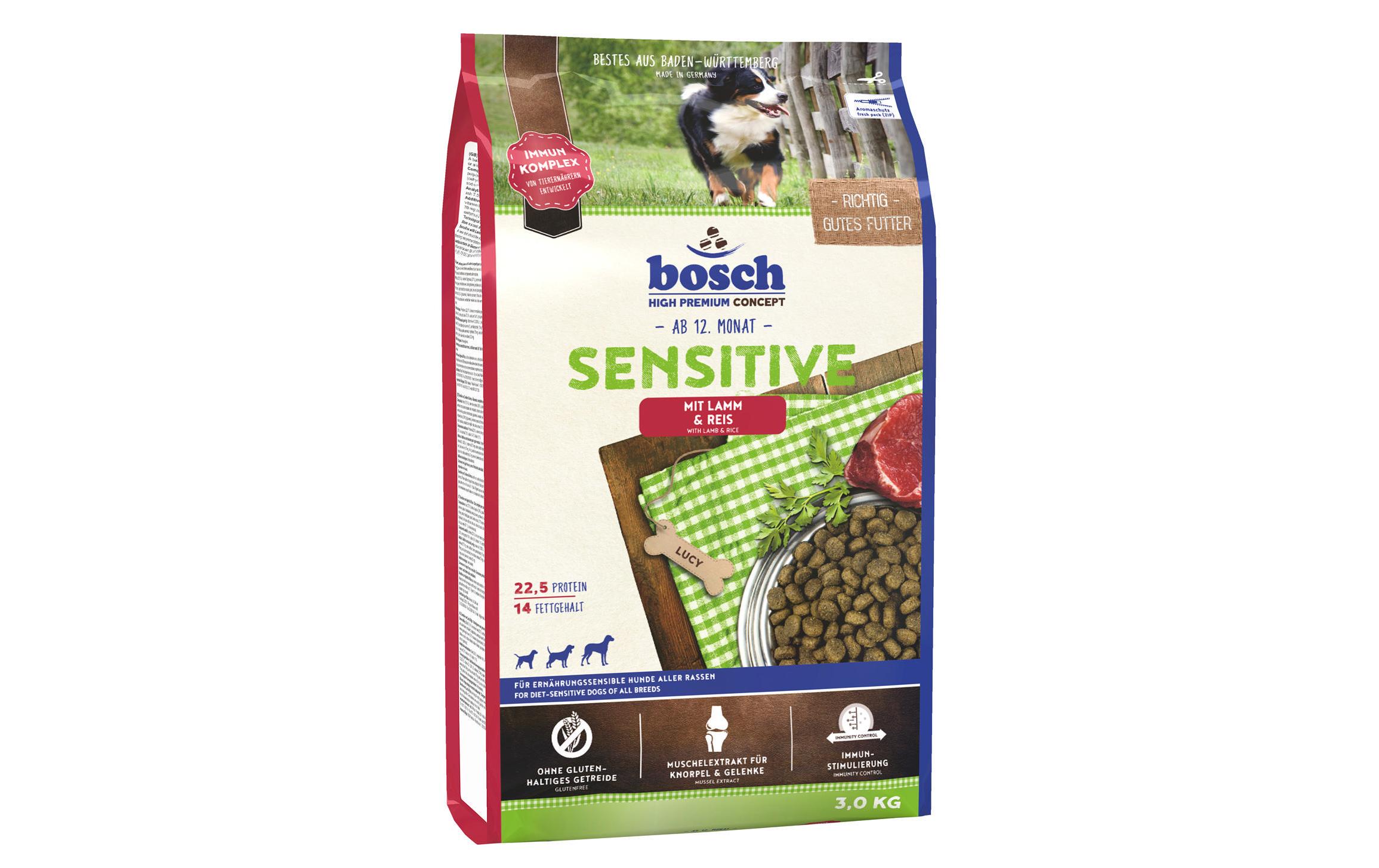 bosch Trockenfutter Sensitive Lamm & Reis, 3kg