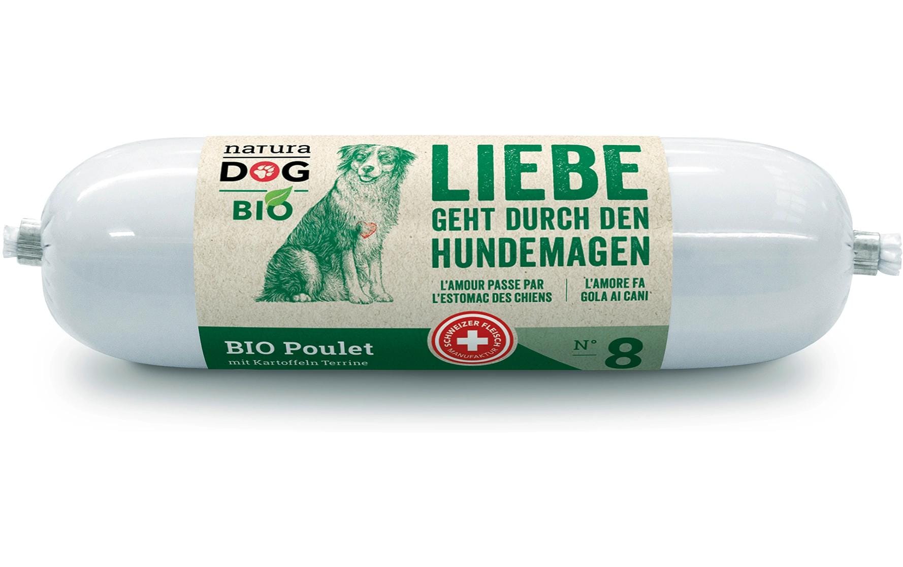 natura Dog BIO Nassfutter Poulet mit Kartoffeln Terrine 400g
