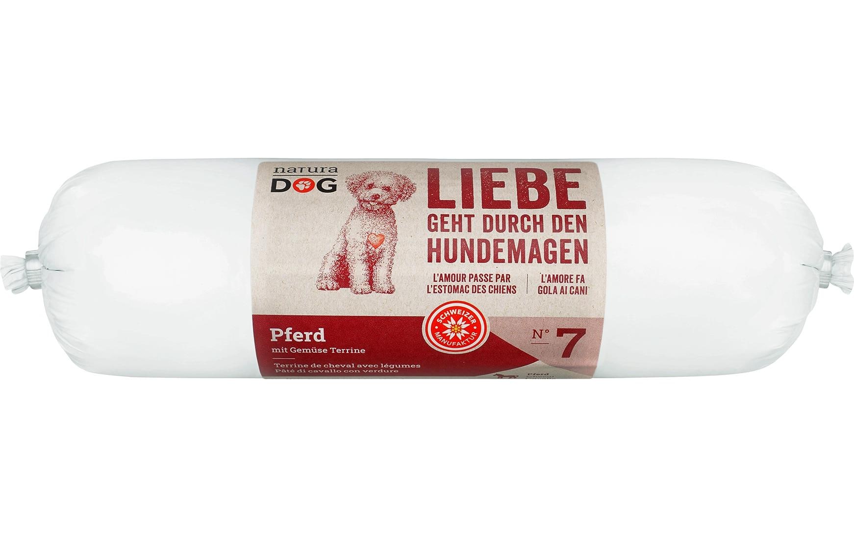 natura Dog Nassfutter Pferd mit Gemüse Terrine 400g