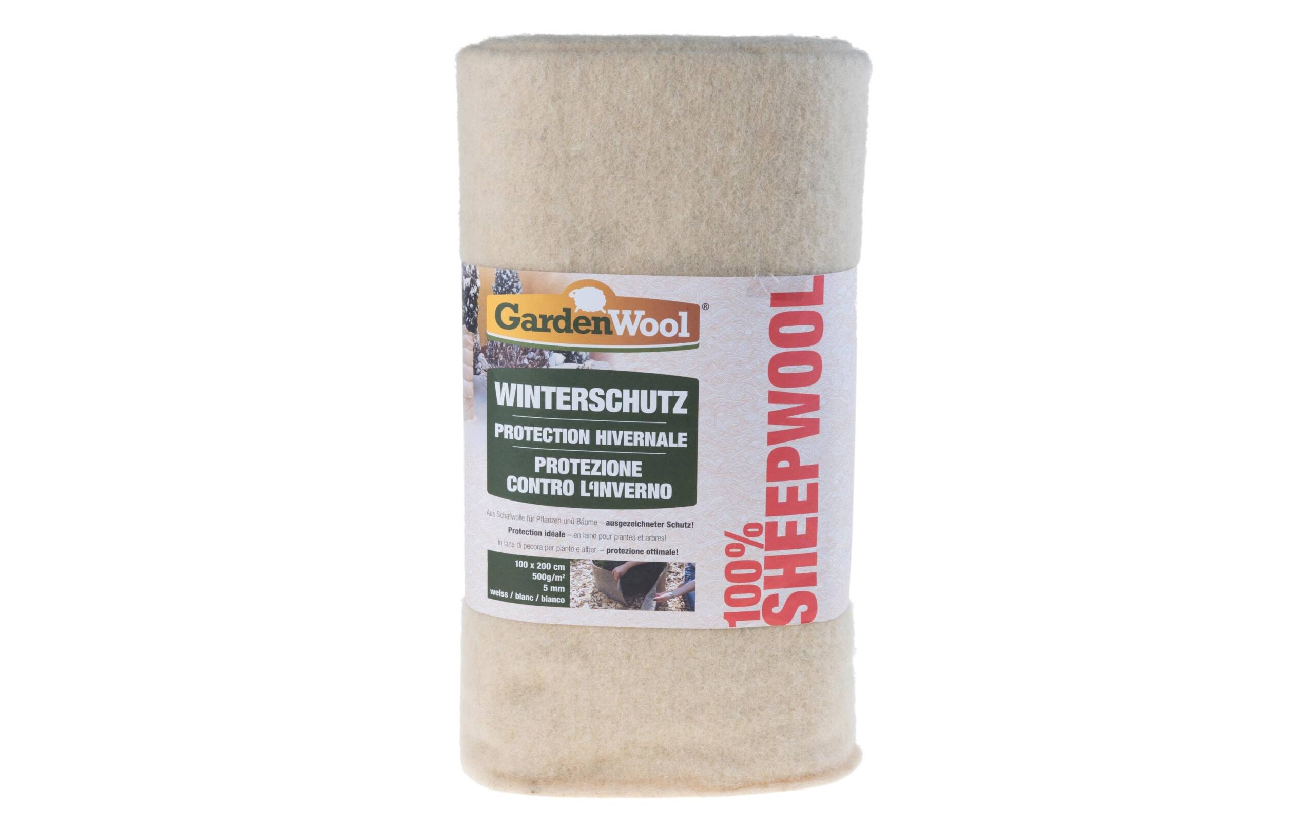GardenWool Winterschutzmatte naturweiss 200 x 100 x 0.5 cm, 500g/m2