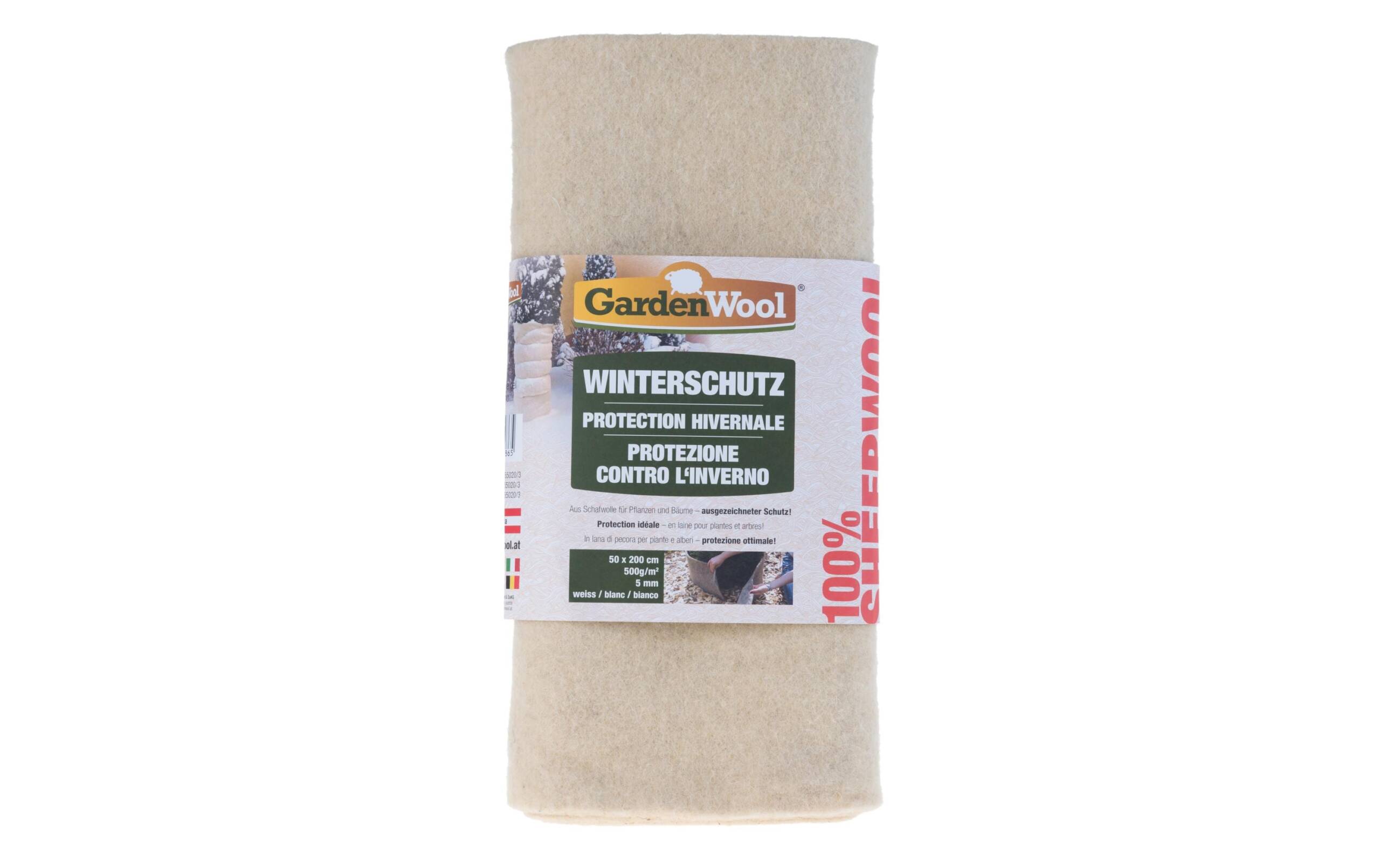 GardenWool Winterschutzmatte naturweiss 200 x 50 x 0.5 cm, 500g/m2