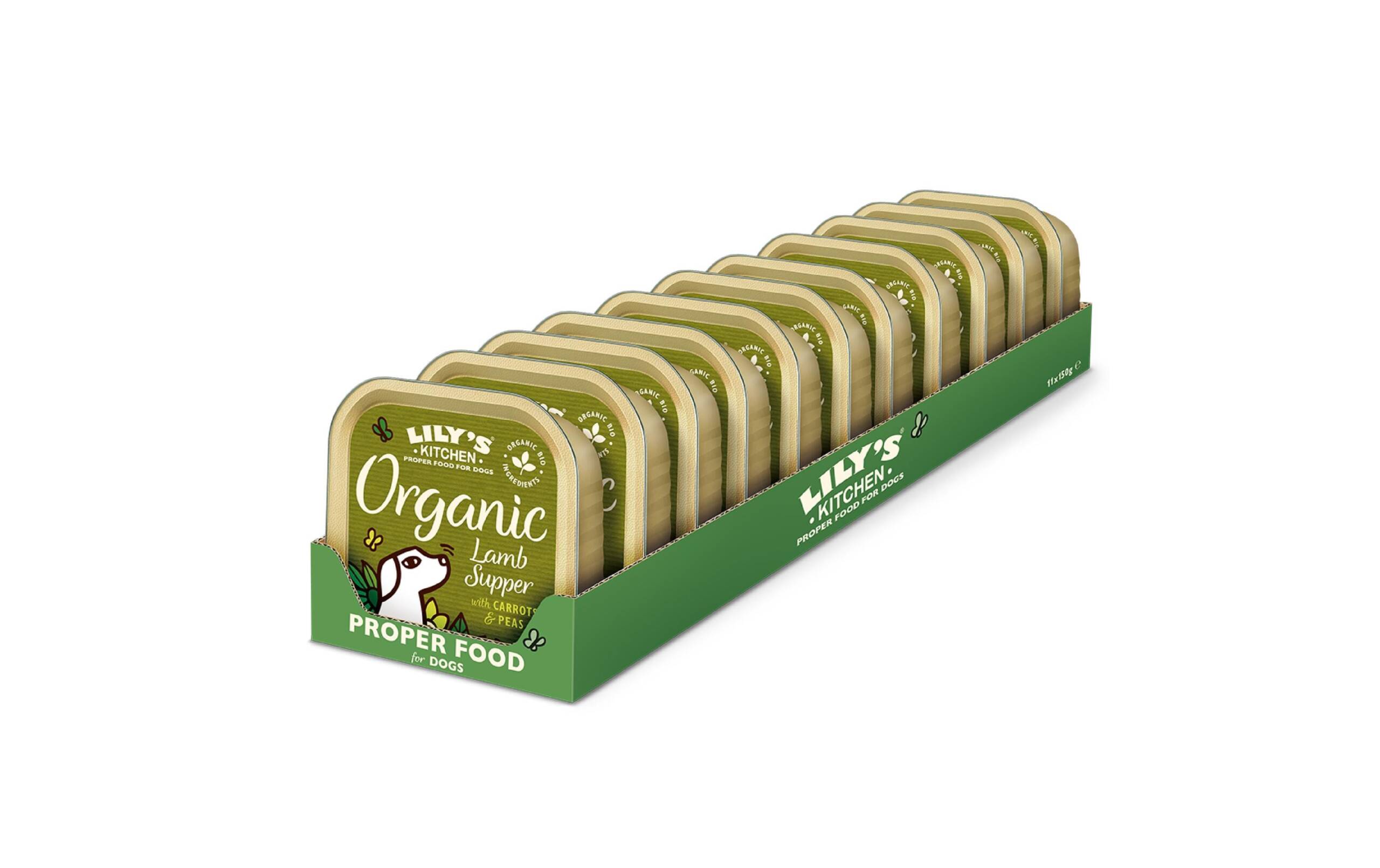 Lilys Kitchen BIO Nassfutter für Hunde Lamm und Dinkel, 11x150g