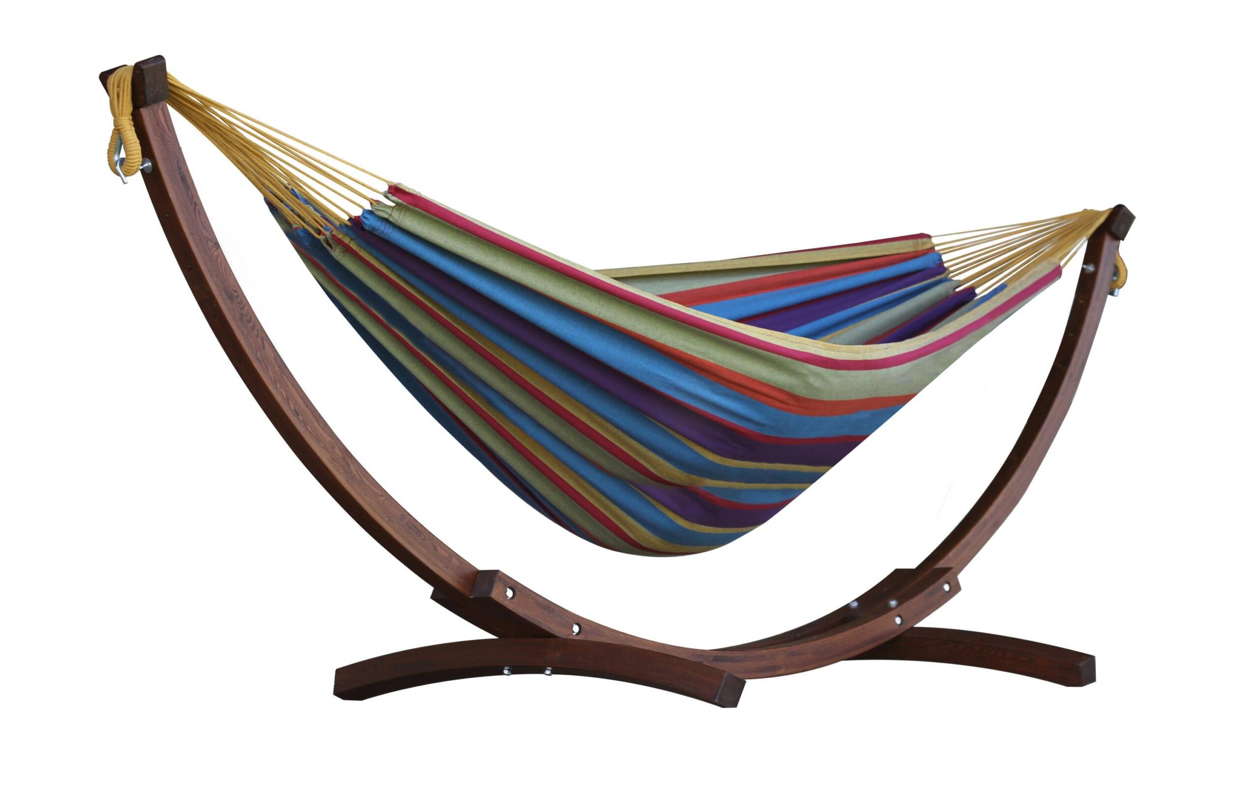 Vivere Hängematte Double Cotten Hammock Tropical, mit Holzgestell