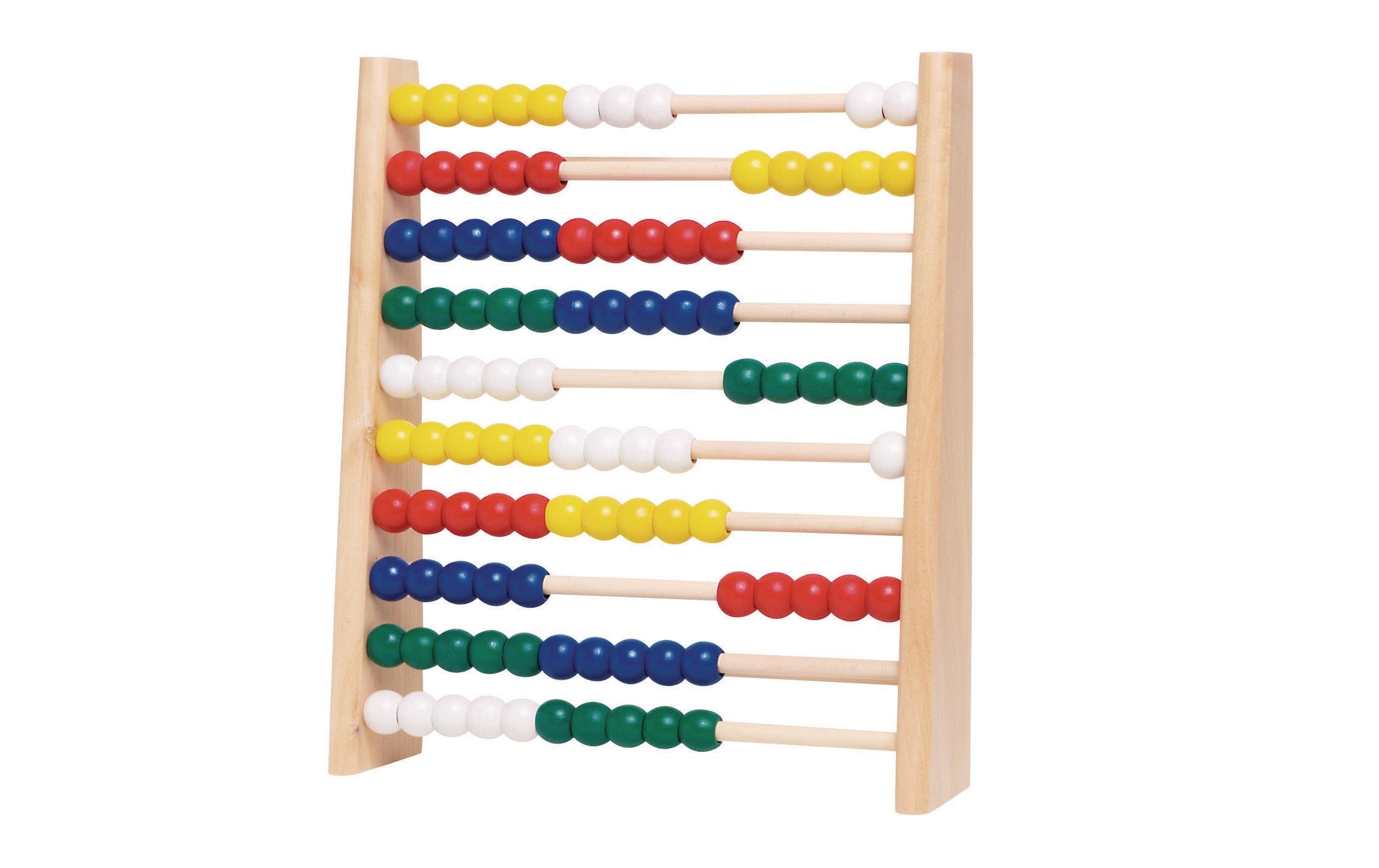 Rechenrahmen 25 x 8 x 29 cm, 100 Perlen