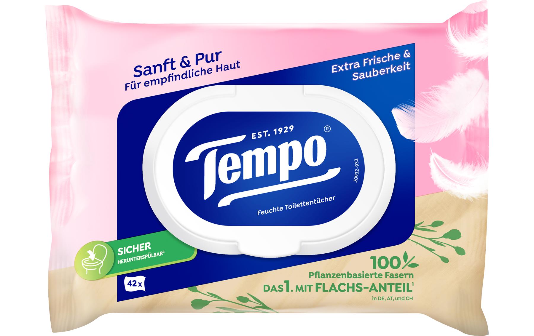 Tempo Feuchttücher sanft&pur Parfumfrei 42 Tücher