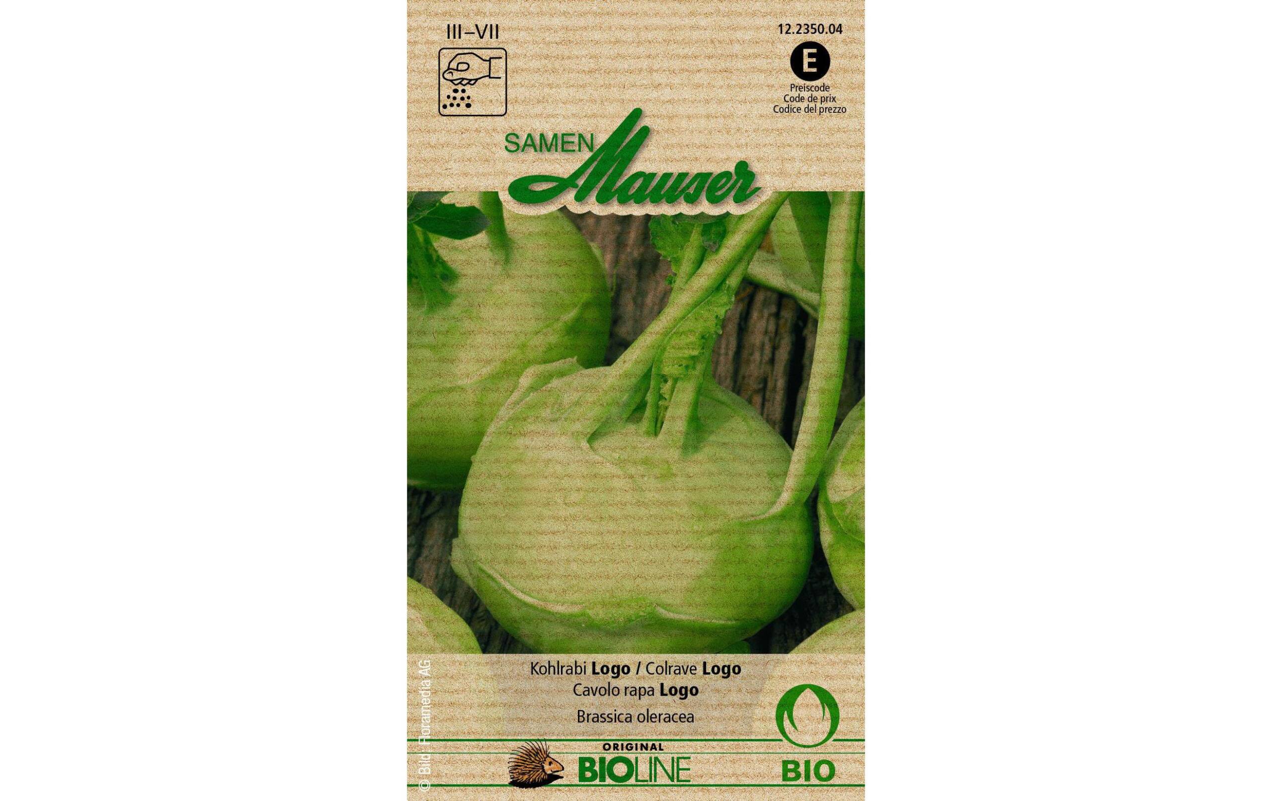 Kohlrabi Logo Aus kontr. biol. Anbau Knospe