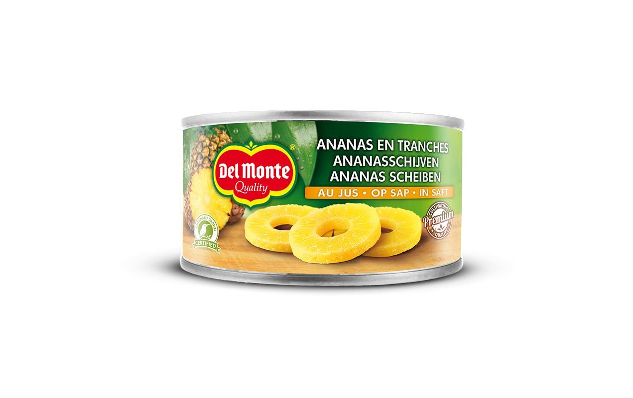 Ananasscheiben in Ananassaft natursüss 6x 140g