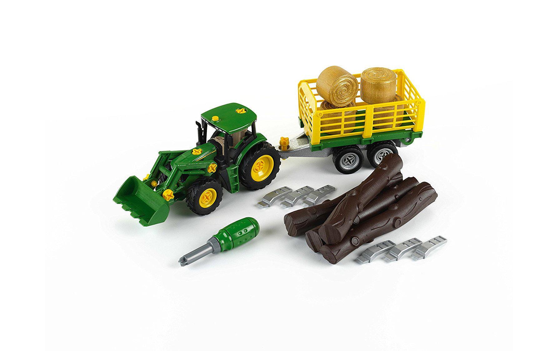 Klein-Toys JD Traktor + Holz-Heuwagen Alter: 3+
