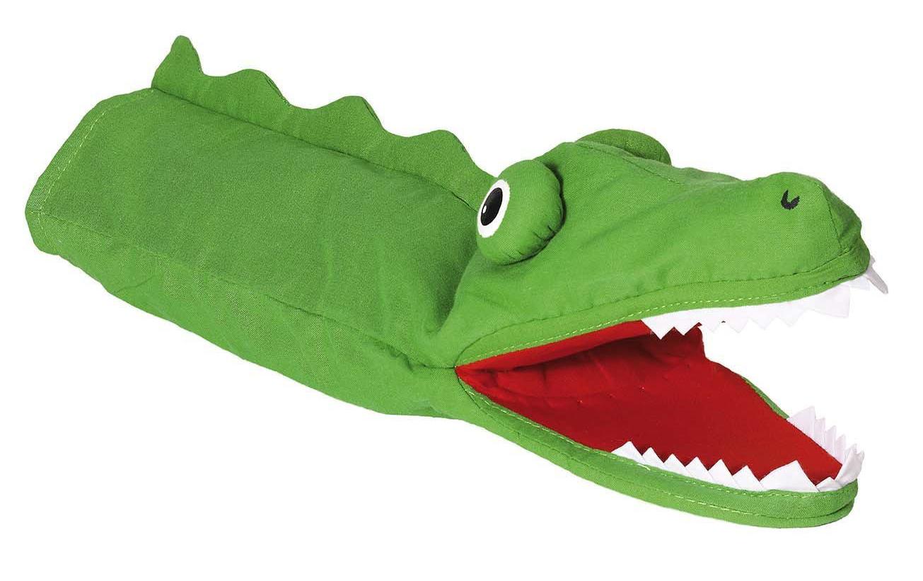 Goki Handpuppe Krokodil L= 30 cm, aus Stoff