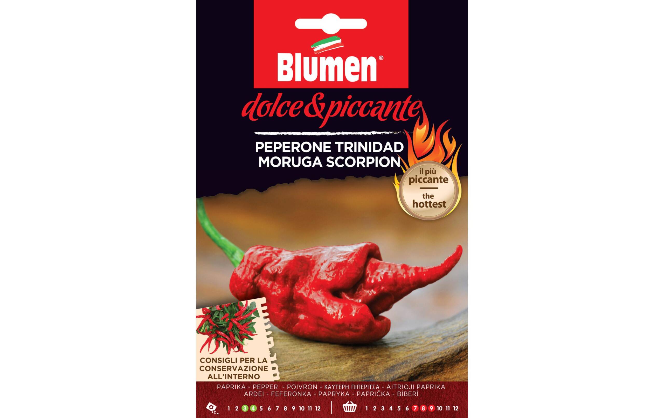 Blumen Paprika Trinidad Scorpion Rosso 0.04 g
