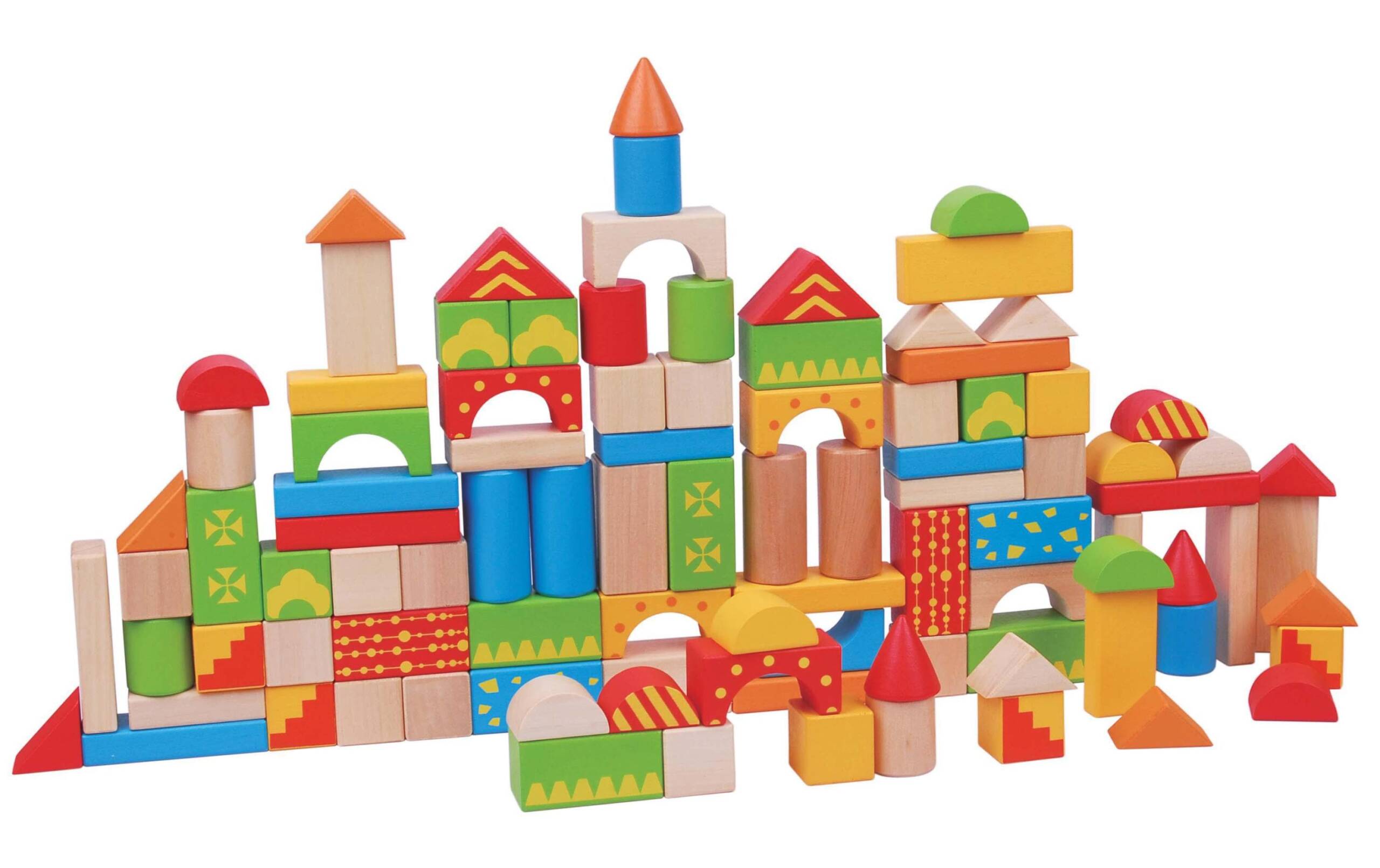 Holzbausteine 100 Stück ab 3 J.