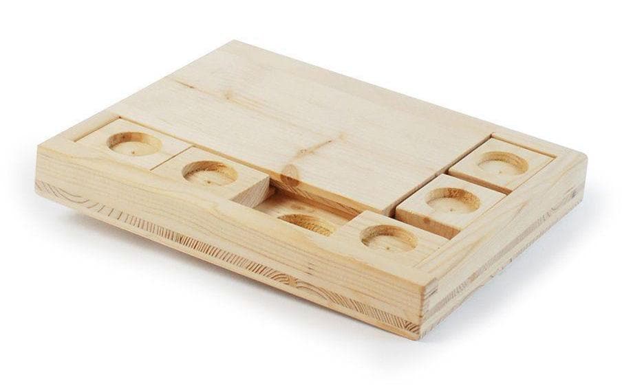 Hundespiele aus Holz Schiebeklotz Schwierigkeit: mittel