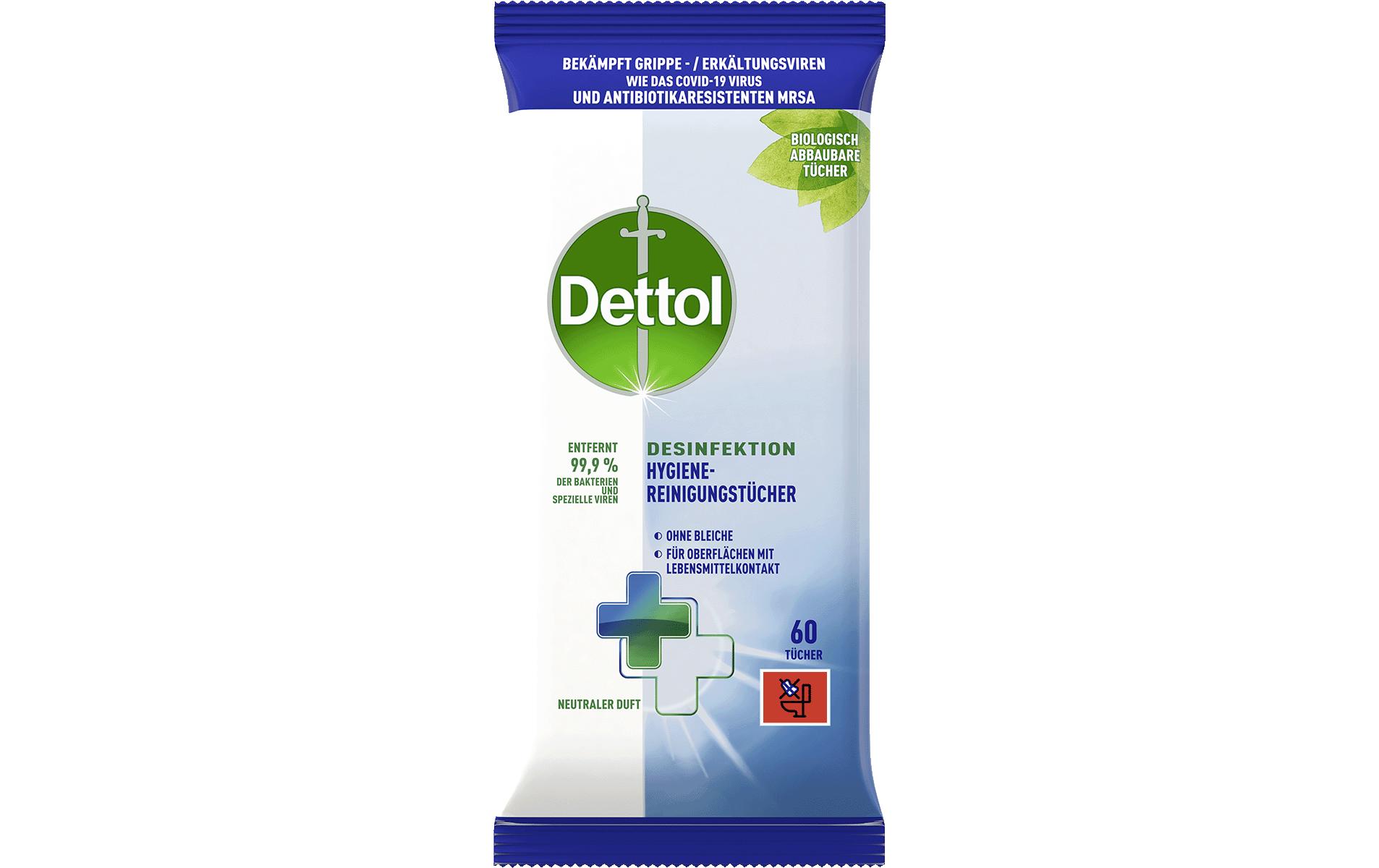 Dettol Desinfektions-Reinigungstücher 60 Stk.