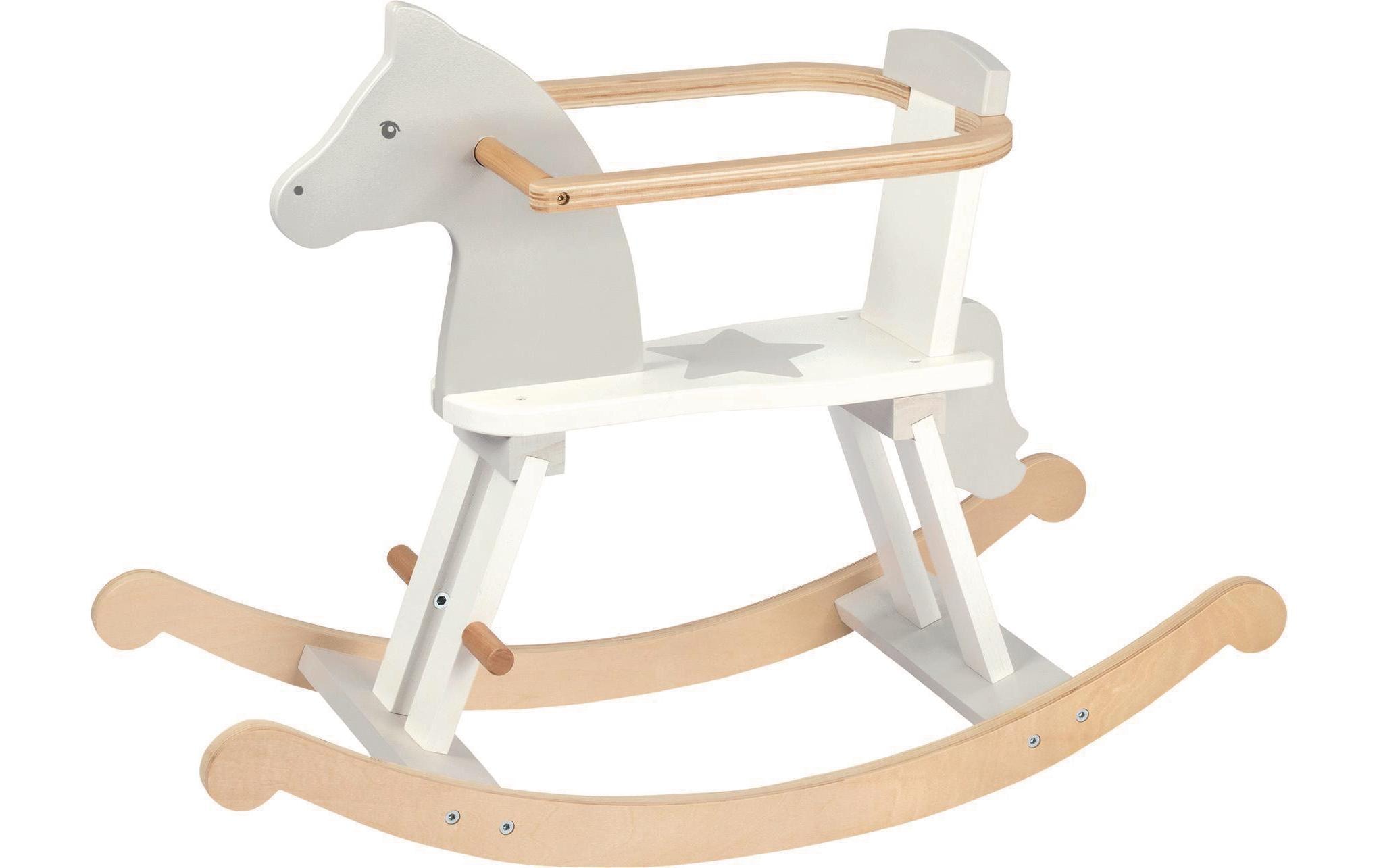 Goki Schauckelpferd Weiss/Beige