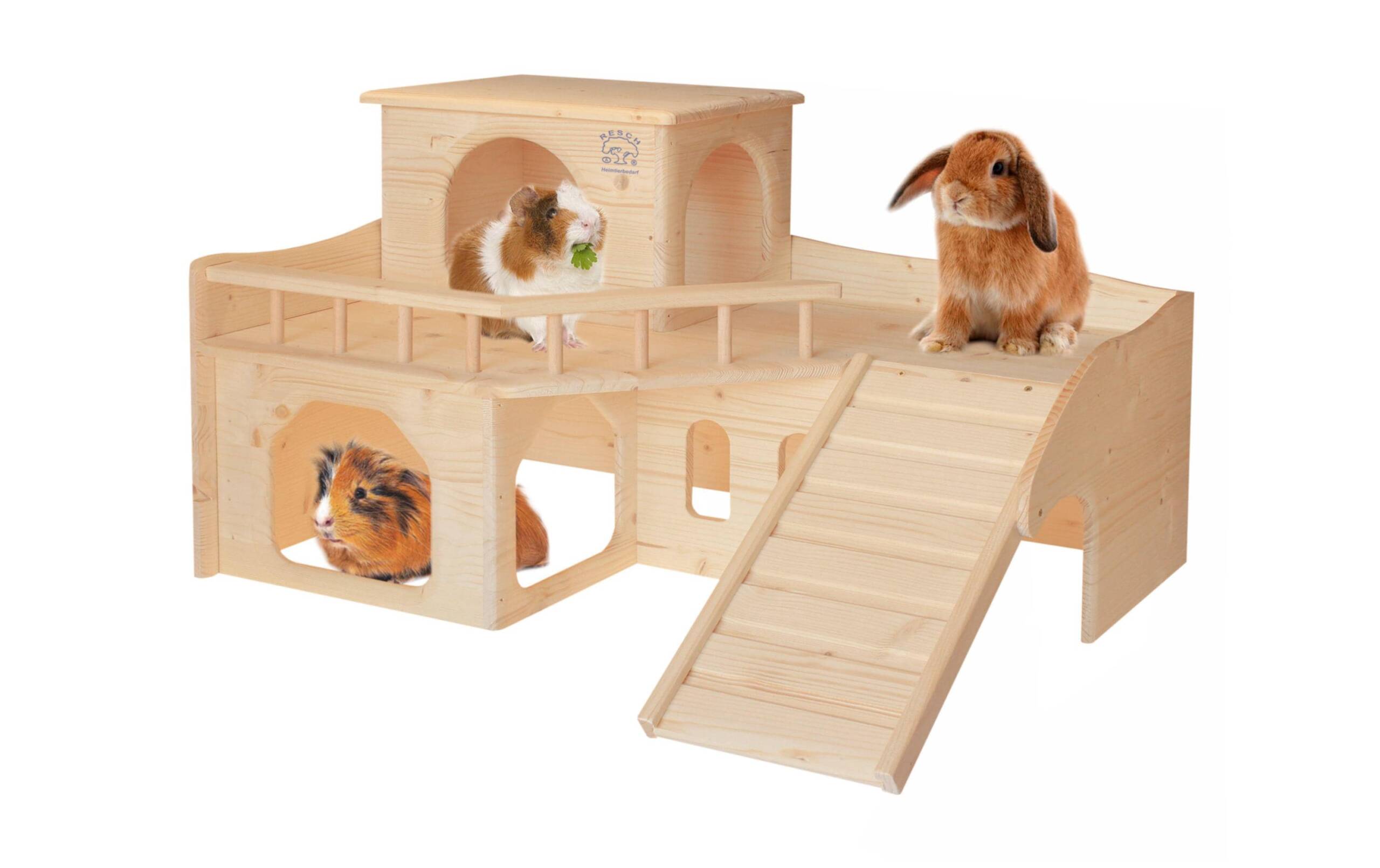 Resch Kaninchenschloss mit grosser Terrasse 65x39.5 x50cm