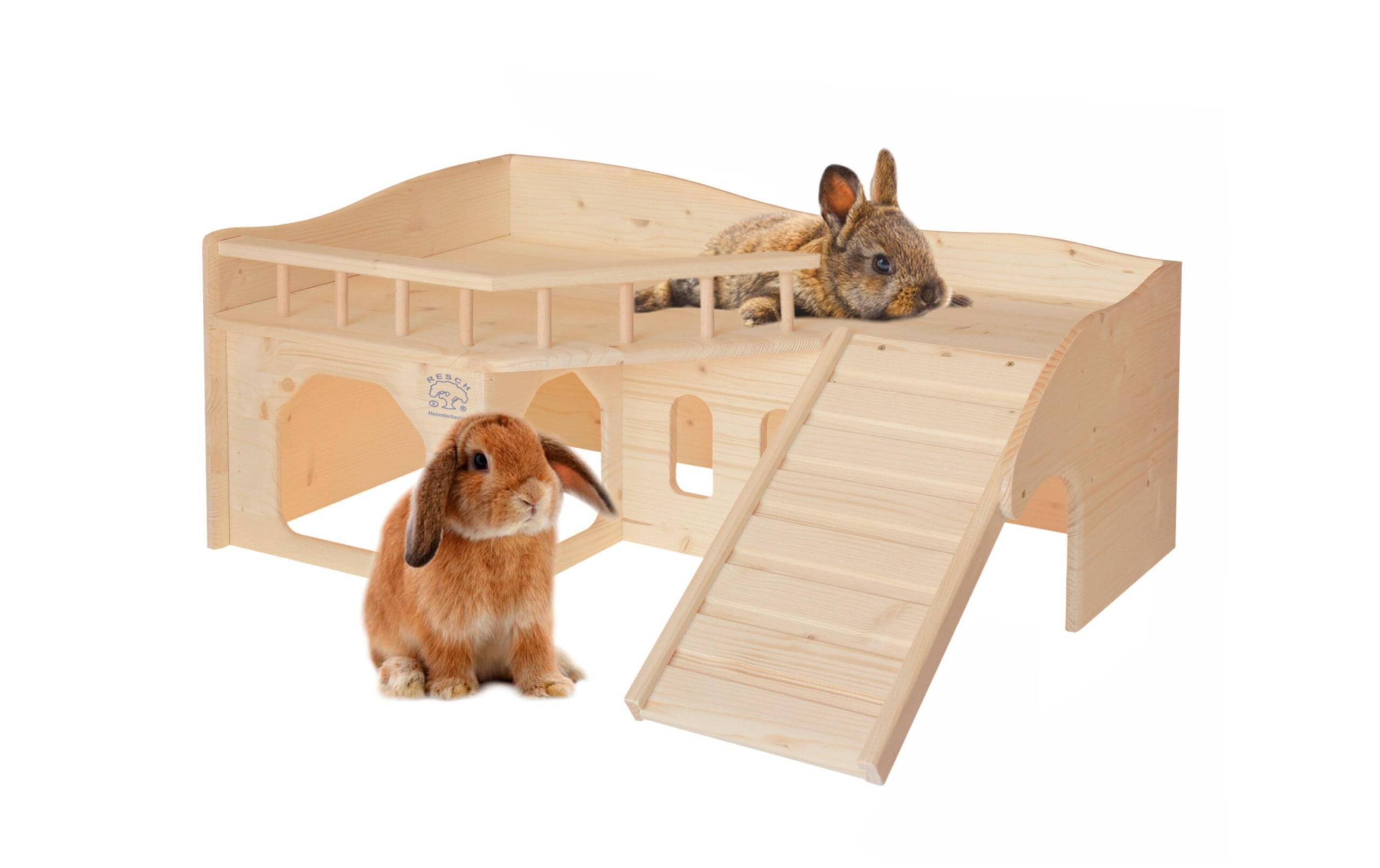 Resch Kaninchenschloss ohne Turm 65x28.5x50cm