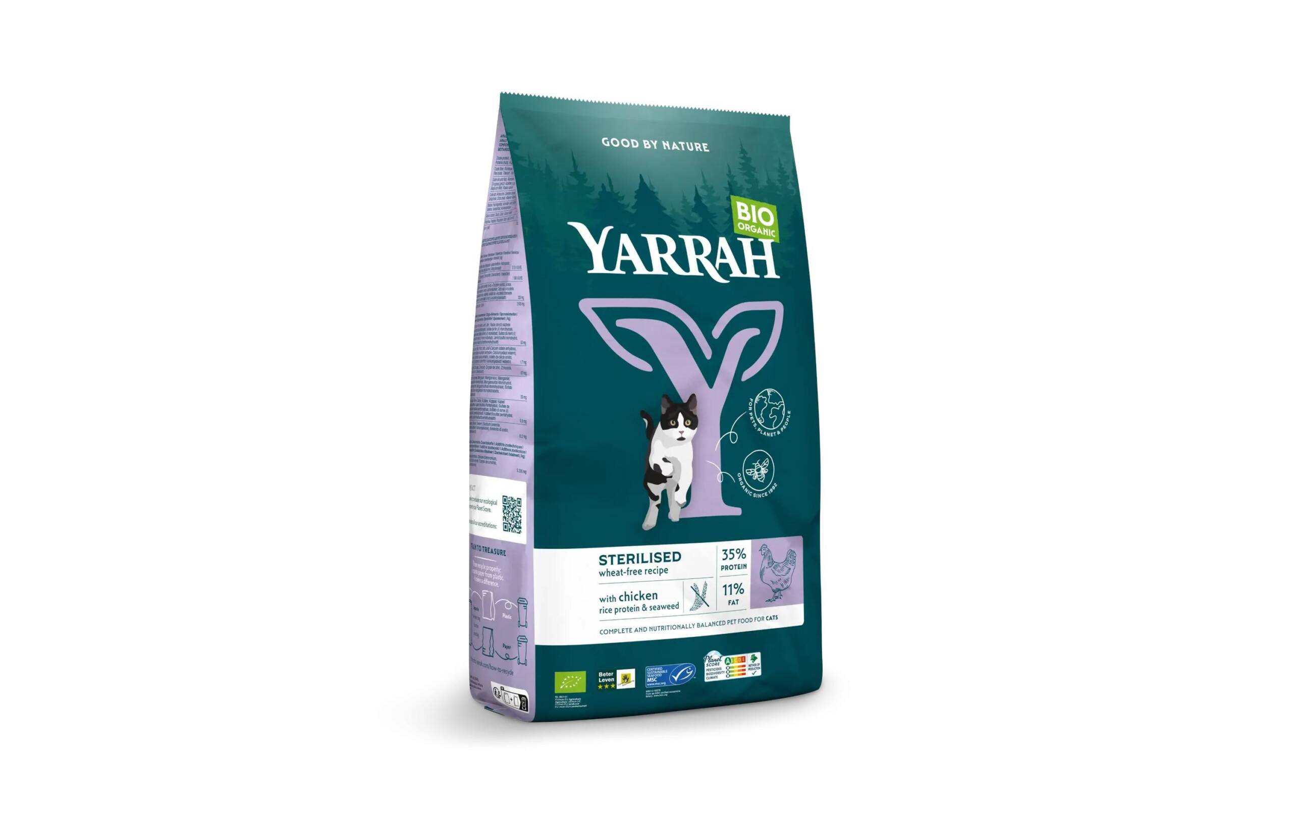 Yarrah BIO Trockenfutter GF sterililisiert grainfree Huhn & Fisch, 2kg – Bild 3