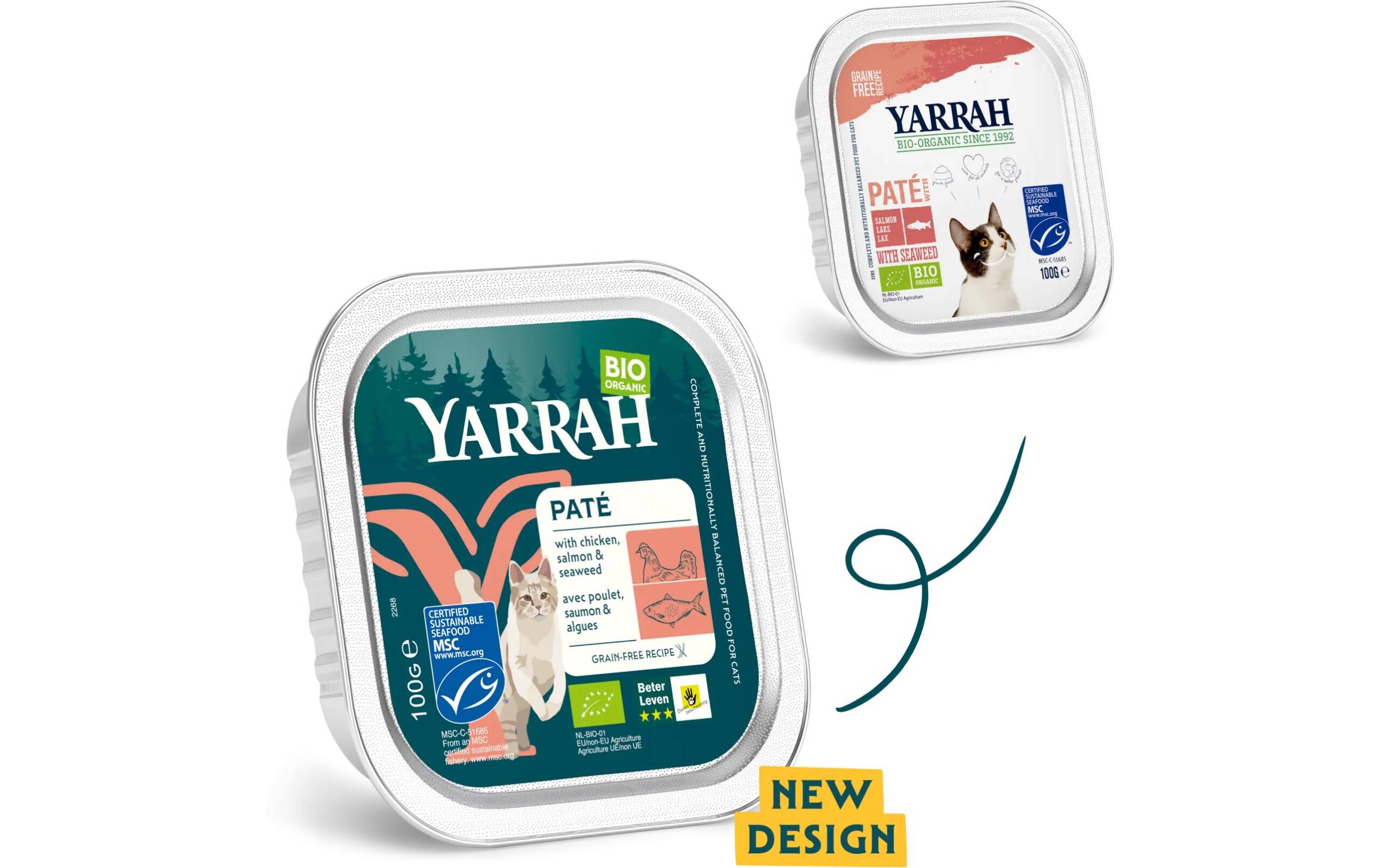 Yarrah BIO Nassfutter Lachs Paté, 16x100g