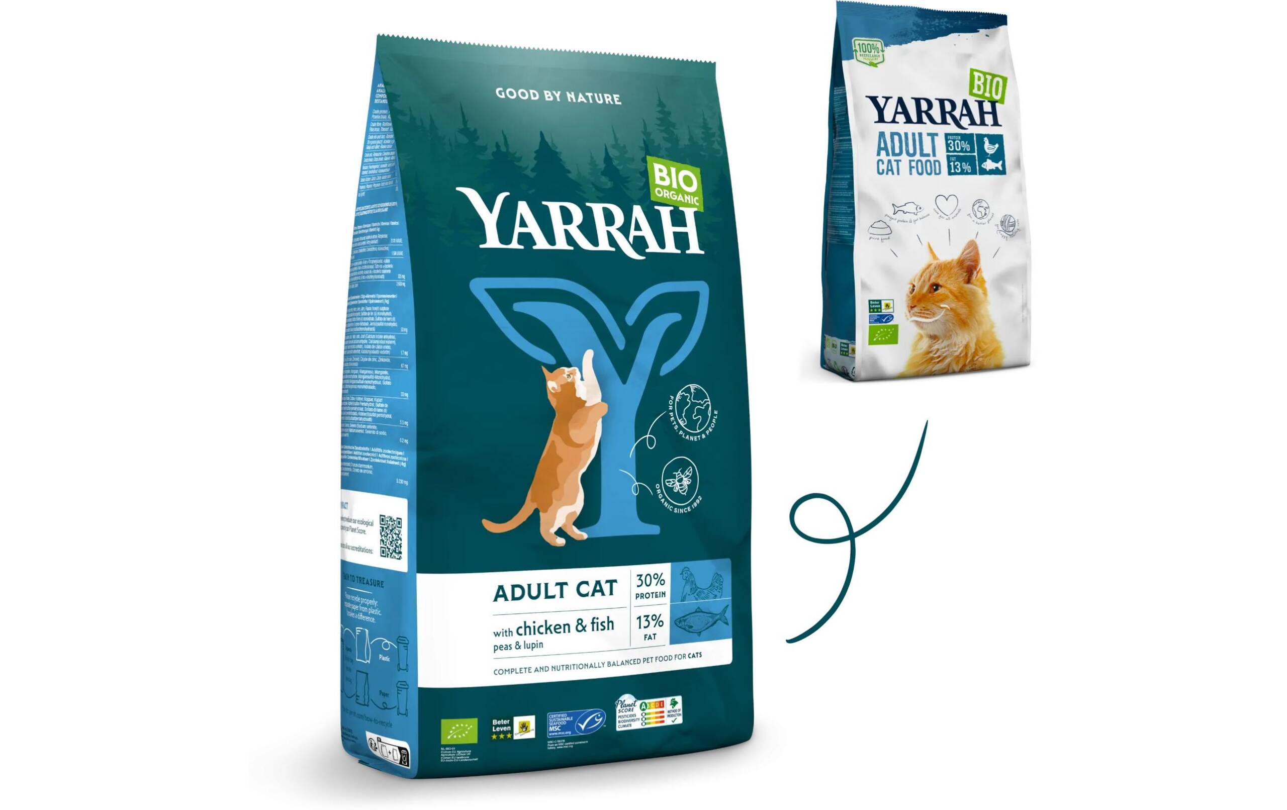 Yarrah BIO Trockenfutter Fisch & Huhn 2x 2.4kg