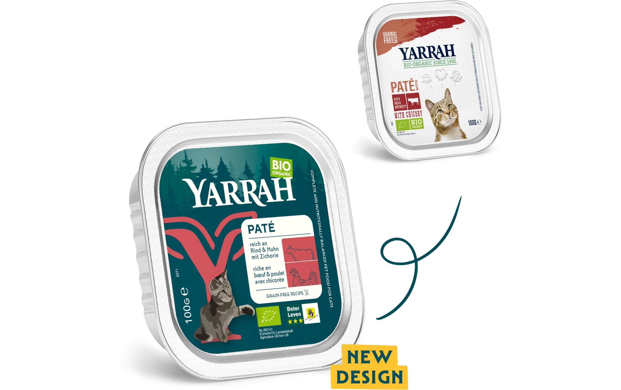 Yarrah BIO Nassfutter Rind Paté, 32x100g