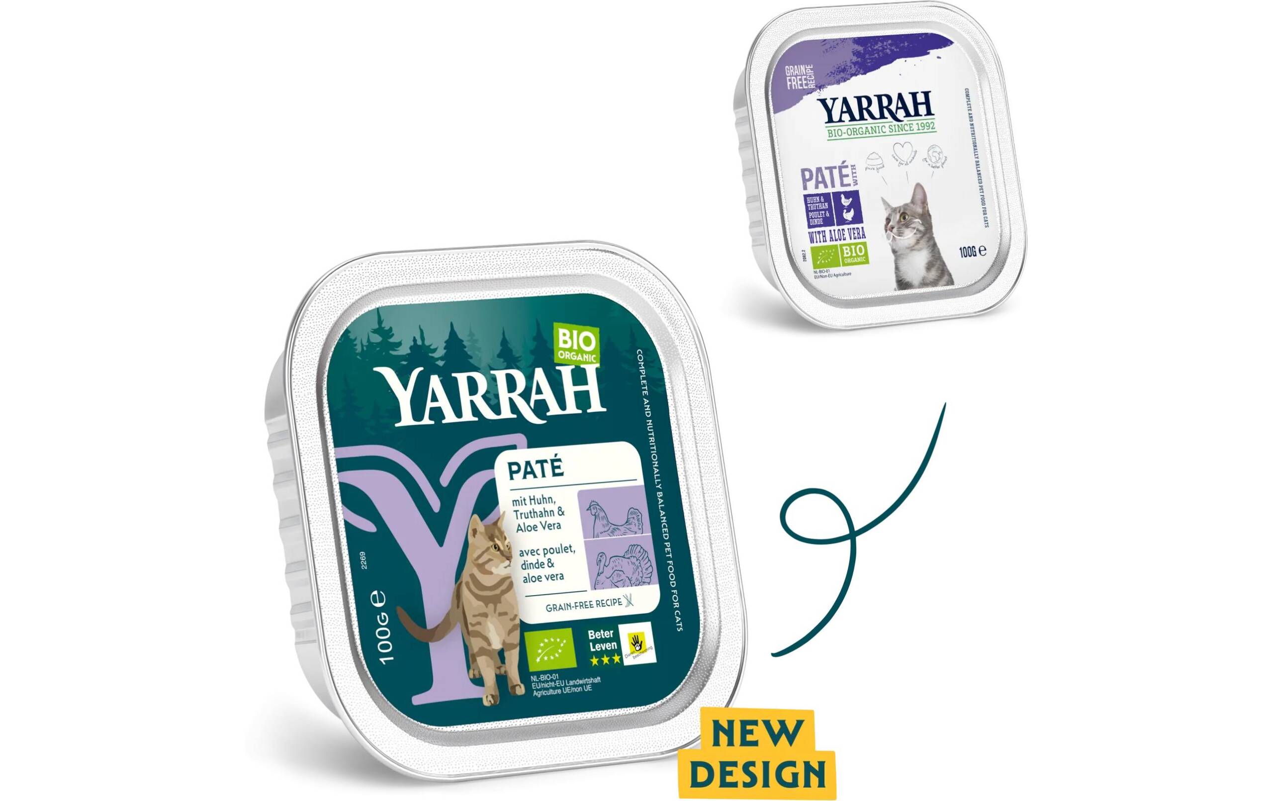 Yarrah BIO Nassfutter Truthahn Paté, 32x100g